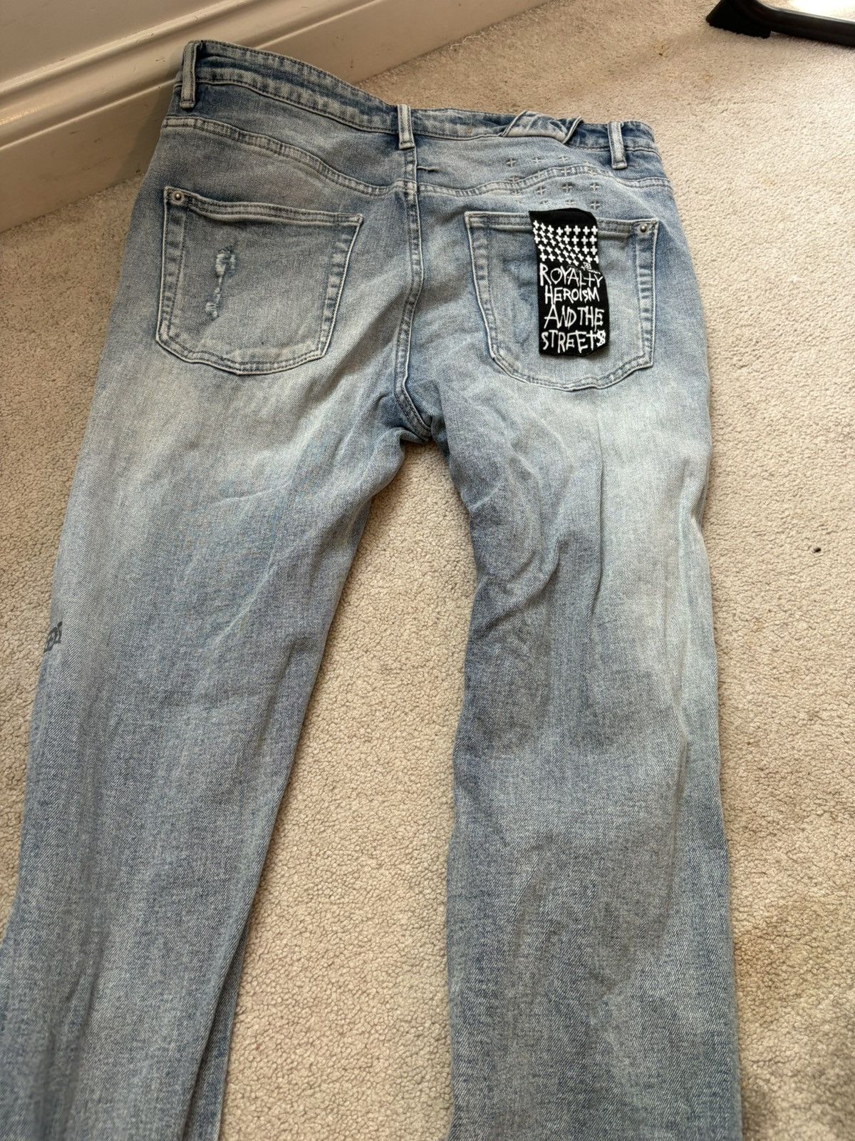Ksubi Ksubi Chitch Punk Blue Thrashed Denim Size US 33 - 3 Thumbnail