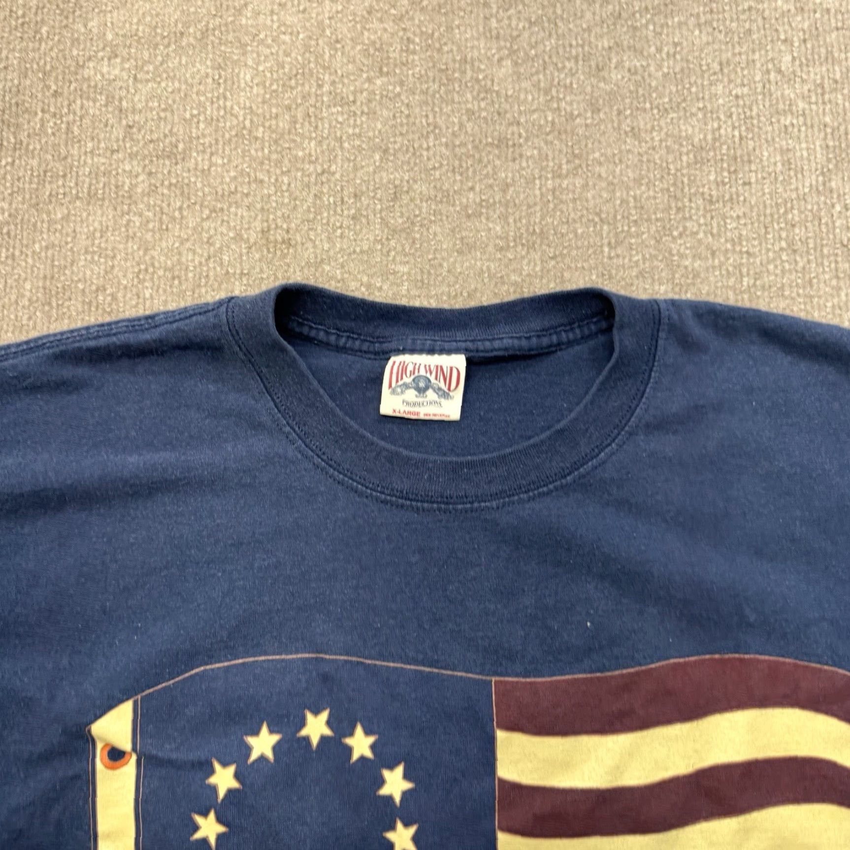 Vintage VINTAGE America T Shirt Mens XL Alabama Montevallo USA Blue Graphic Print Short Sleeve Crew Neck Regular Cotton USA Theme Size US XL / EU 56 / 4 - 4 Thumbnail