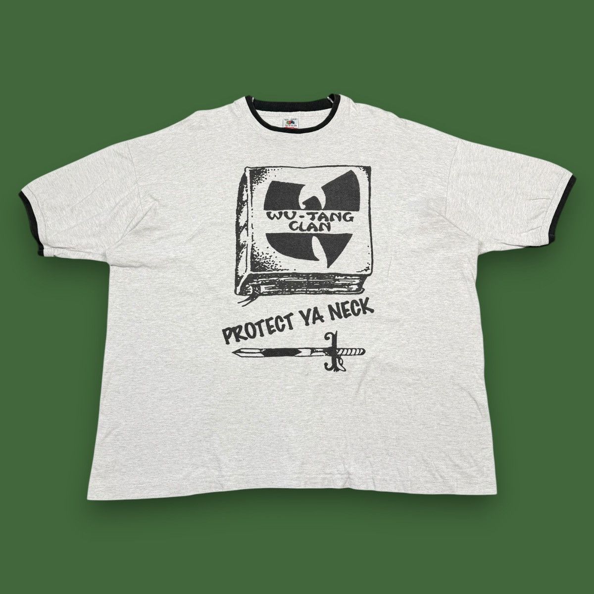 Rap Tees Vintage RARE Wu Tang Clan Protect Ya Neck T Shirt Size US XXL / EU 58 / 5 - 1 Thumbnail