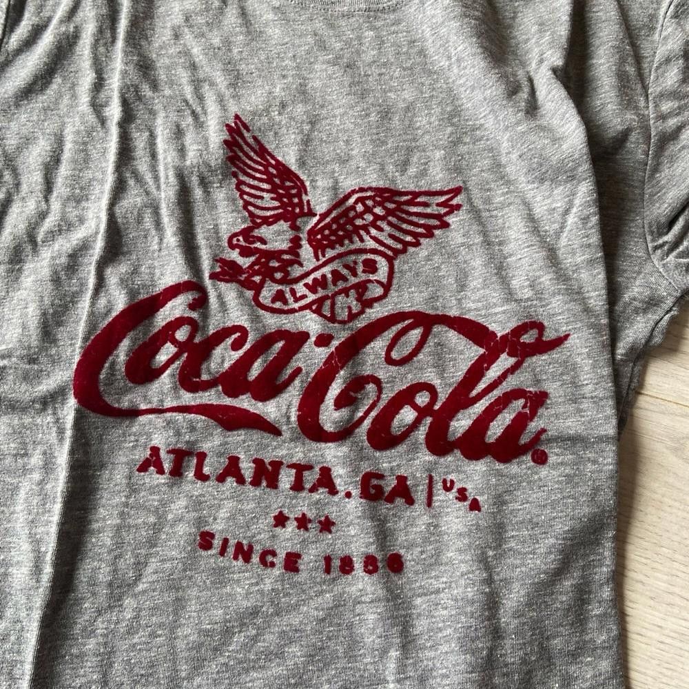 Lucky Brand Lucky Brand Grey Coca Cola Eagle Graphic Short Sleeve Top Size US M / EU 48-50 / 2 - 2 Thumbnail