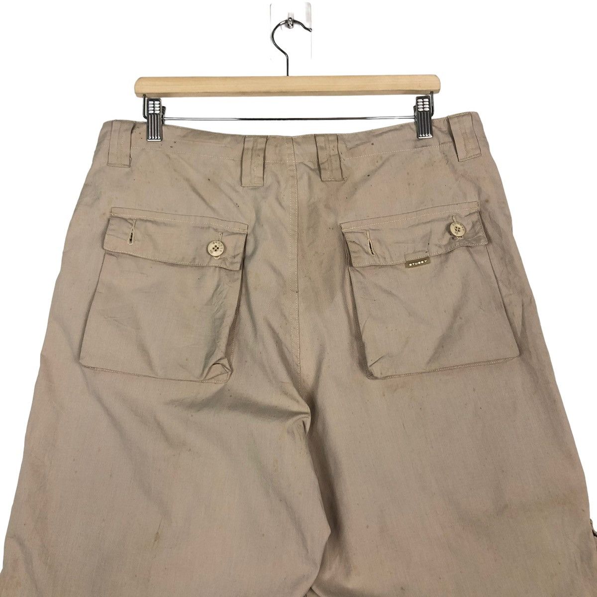 Stussy 🔥VINTAGE STUSSY CARGO PANTS MULTI POCKET BIKER Size US 34 / EU 50 - 9 Thumbnail