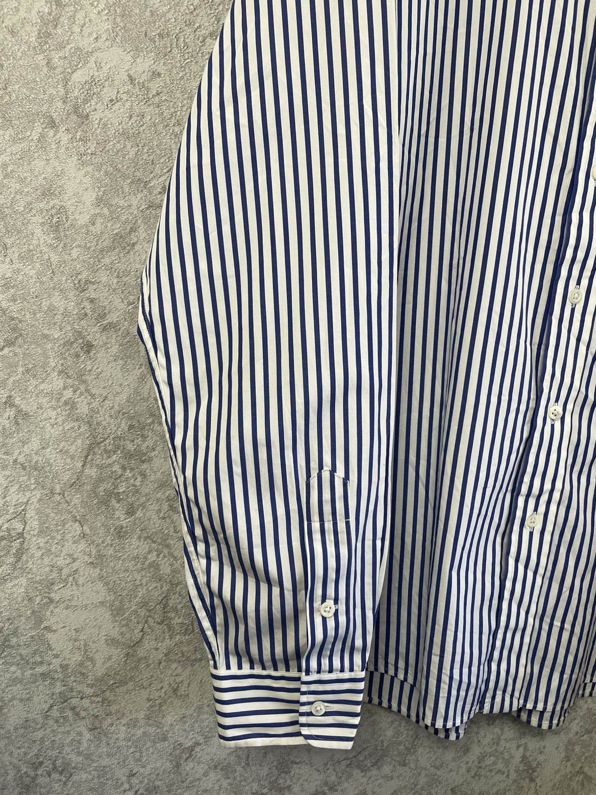Polo Ralph Lauren Polo Ralph Lauren Striped White/Blue Basic Long Sleeve Shirt Size US XL / EU 56 / 4 - 4 Thumbnail