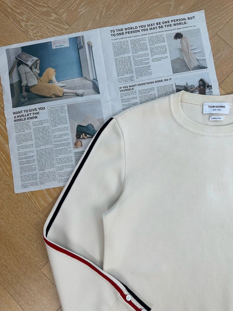 Thom Browne Thom Browne Round collar knit sweater Size US XXL / EU 58 / 5 - 6 Thumbnail