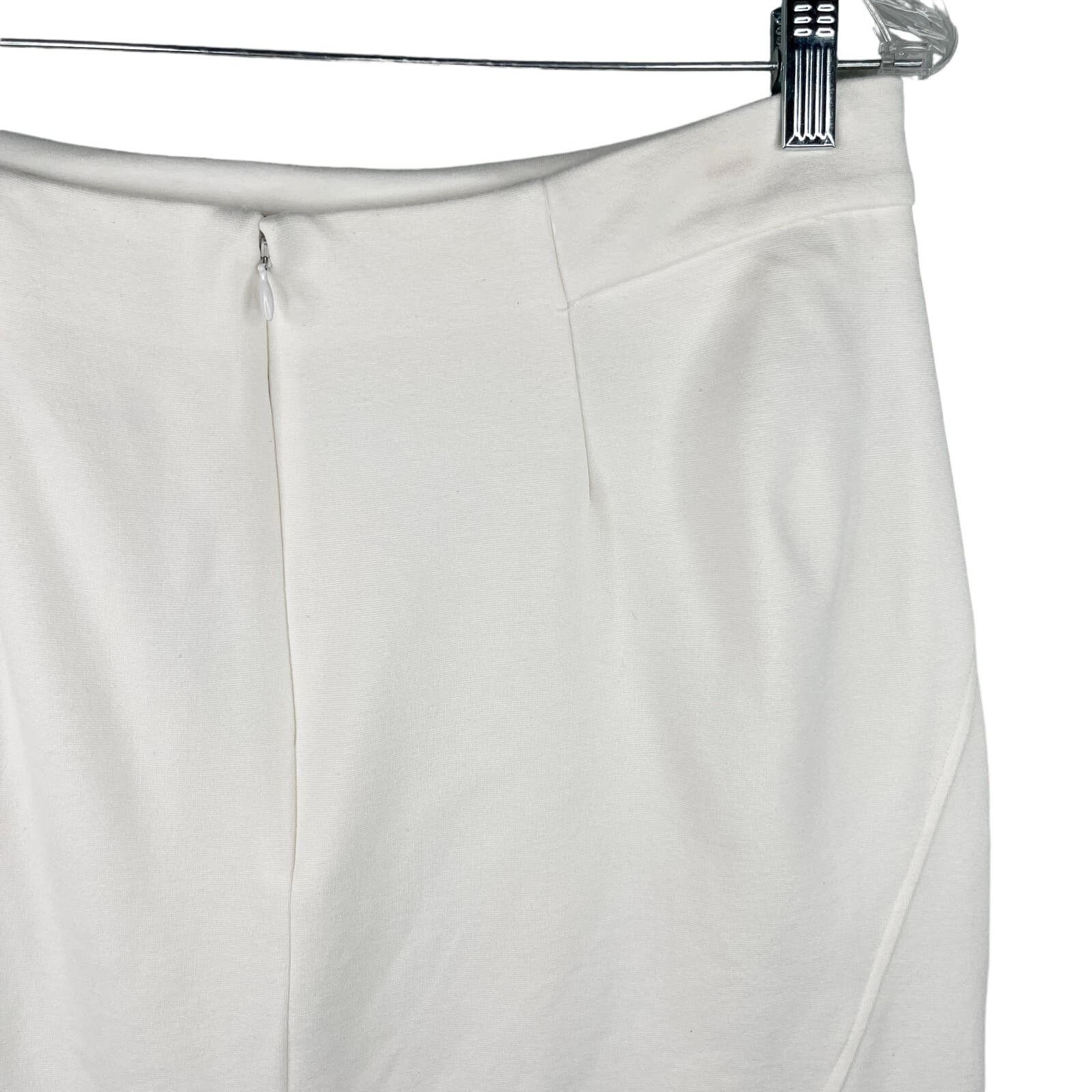 J.McLaughlin J McLaughlin Leslie Pencil Skirt 8 Off White Stretch New Size 30" / US 8 / IT 44 - 3 Thumbnail