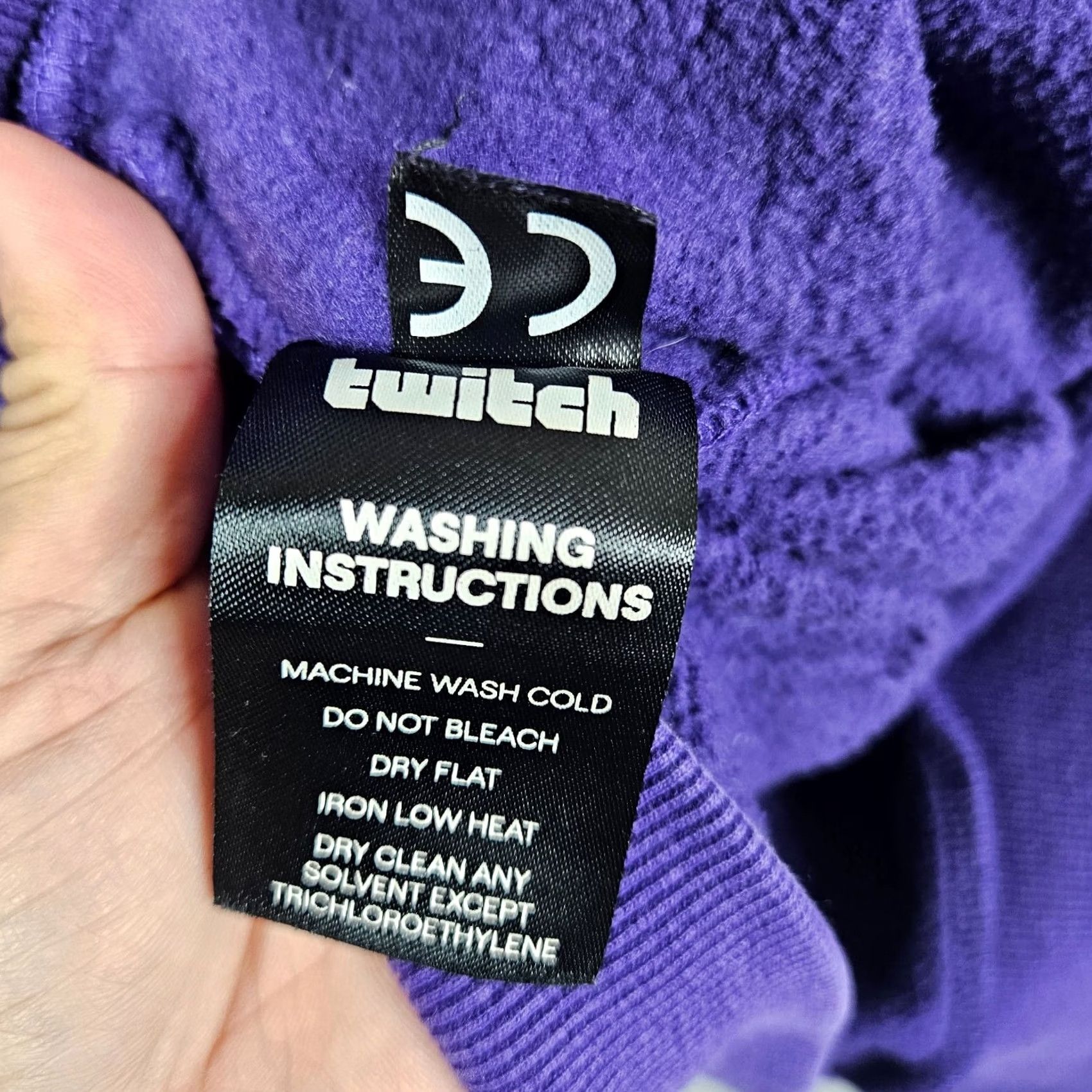 Logo 7 Twitch Unisex Hoodie Long Sleeve Size M Purple Logo Print Pullover Hooded Cotton Polyester Sweatshirt Classic Casual Size US M / EU 48-50 / 2 - 6 Thumbnail