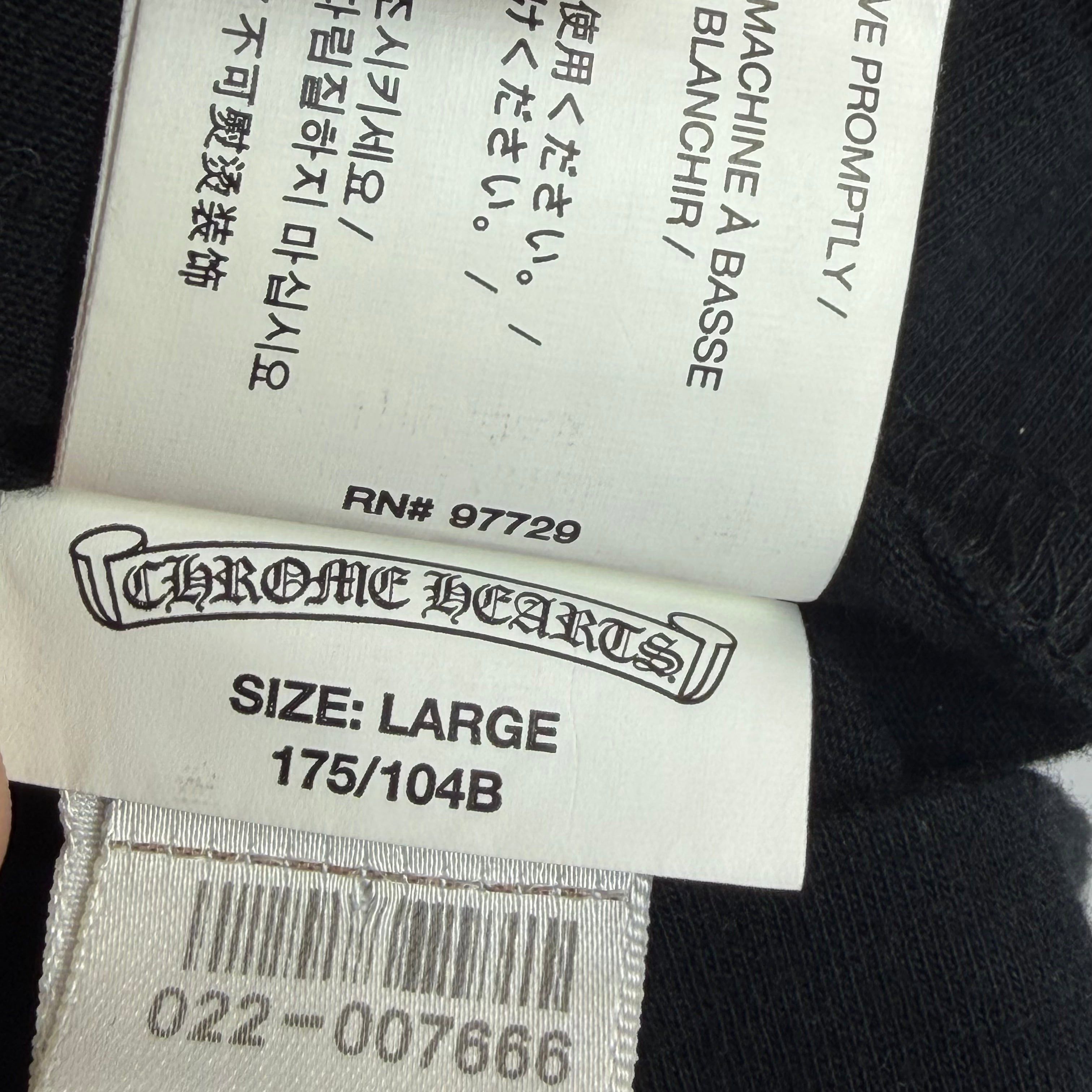 Chrome Hearts Chrome Hearts Black Welcome To Vegas Tee L Size US L / EU 52-54 / 3 - 4 Thumbnail