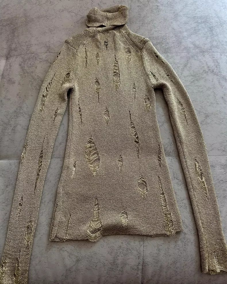 Junya Watanabe Junya Watanabe Destroy the long sleeves of gold silk Size S / US 4 / IT 40 - 2 Thumbnail