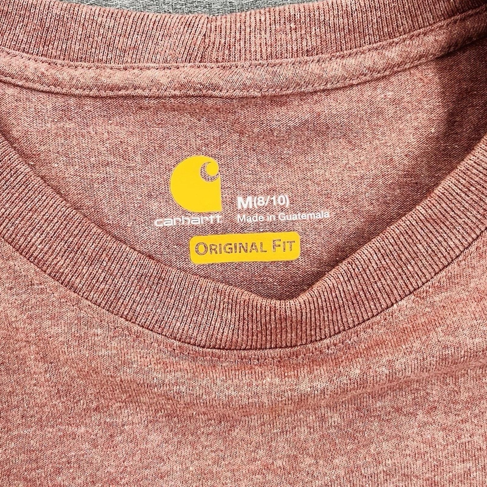 Carhartt Carhartt T-Shirt Mens Med Pink Short Sleeve CottonLogo Size US M / EU 48-50 / 2 - 5 Thumbnail