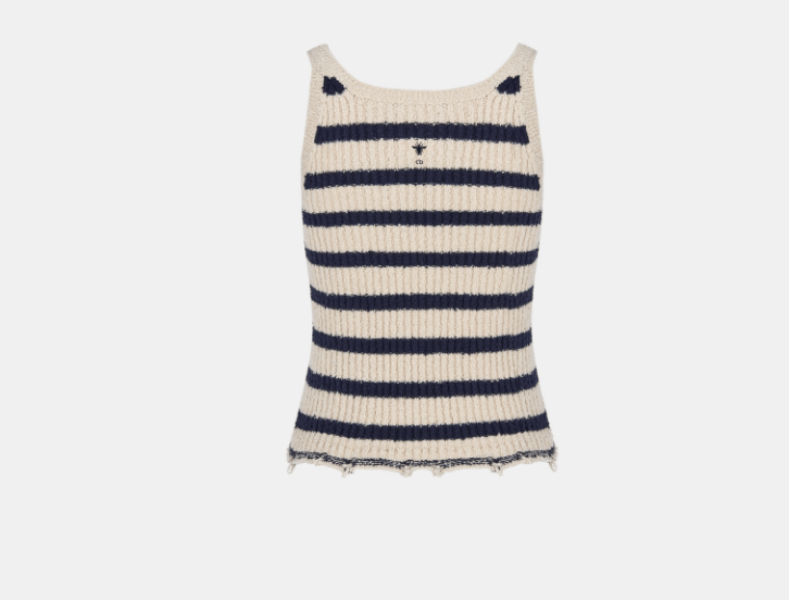 Dior o1w1db10725 424W03 Marinière Twinset in White/Navy Blue Size S / US 4 / IT 40 - 5 Thumbnail