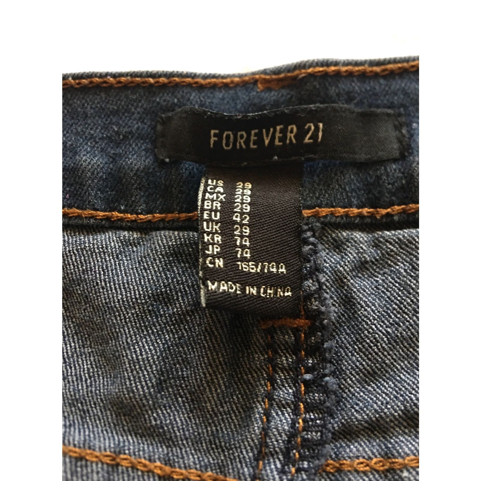 Forever 21 Forever 21 Jeans Women’s 29 Dark Blue Skinny Mid Rise Stretch / 29 in Dark Wash Jeans Womens Size 29" - 5 Thumbnail