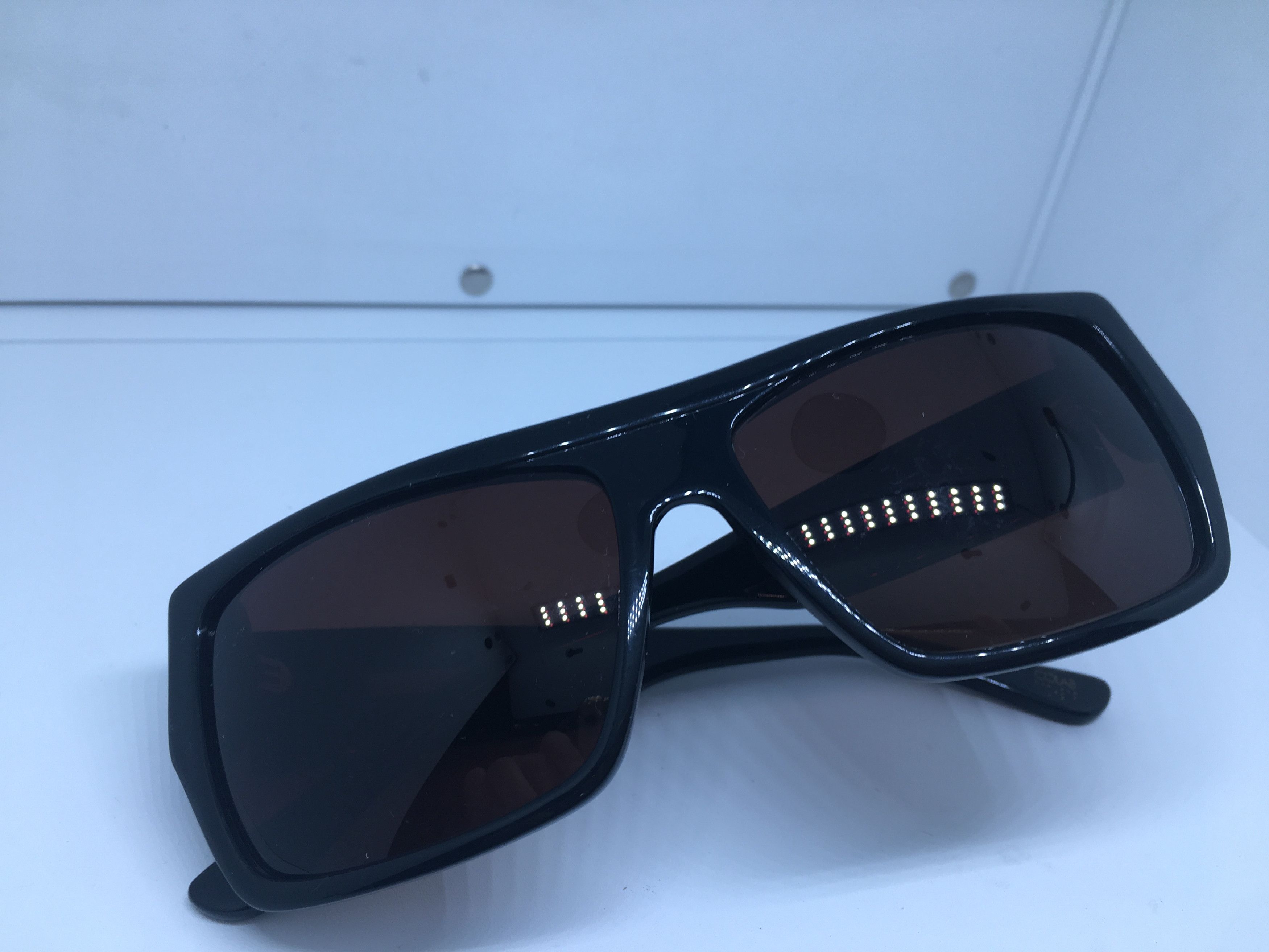 Other Vintage Le Cheuka Black Chunky GENTS Sunglasses ROCKER Size ONE SIZE - 8 Thumbnail