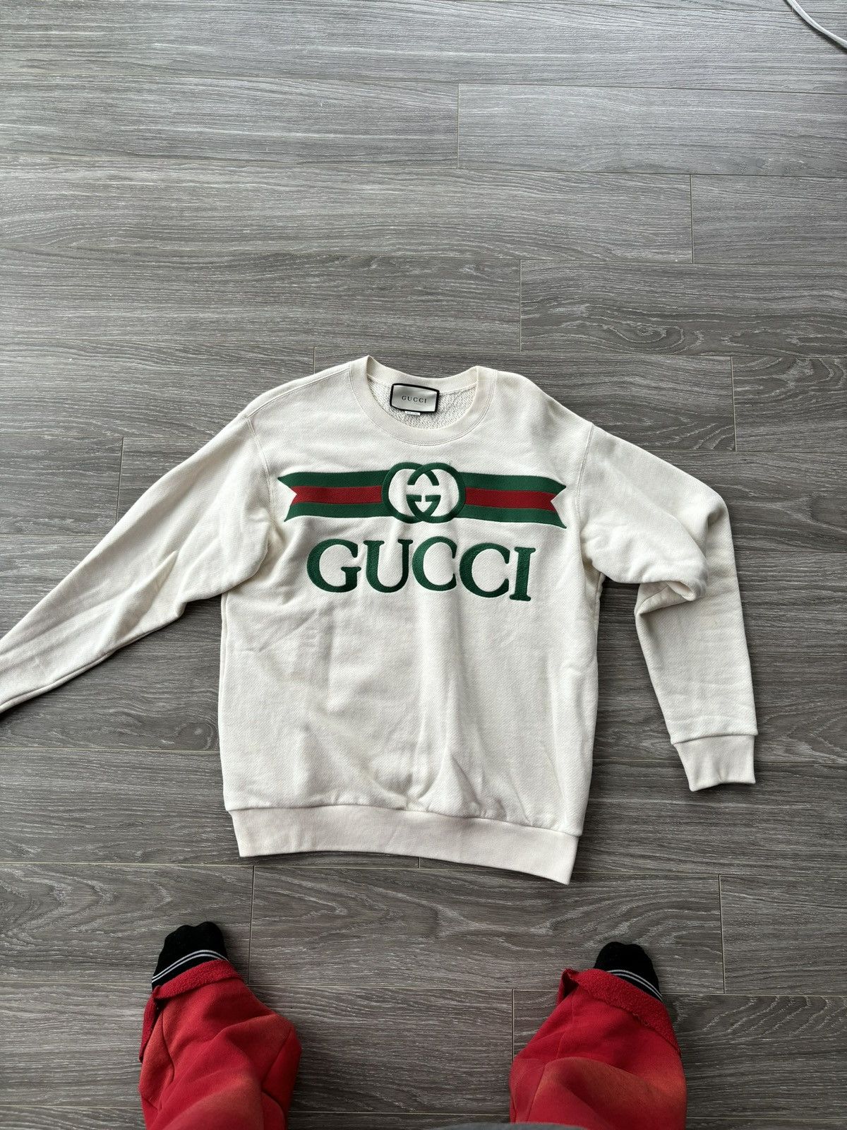 image of Gucci Sweatshirt in White, Men's (Size Small)