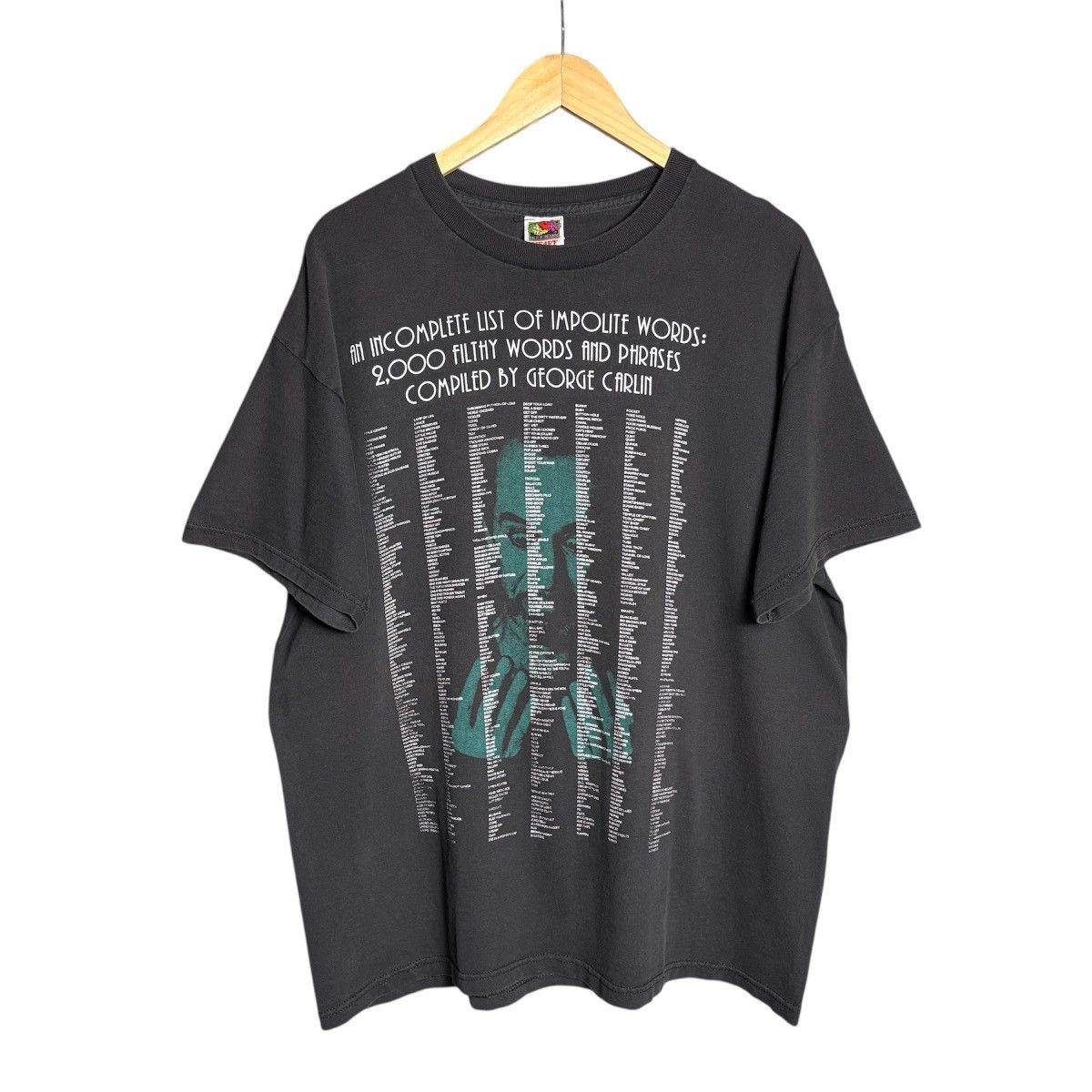 Vintage Vintage 90s George Carlin Funny Words Graphic T-Shirt Size US XL / EU 56 / 4 - 1 Thumbnail