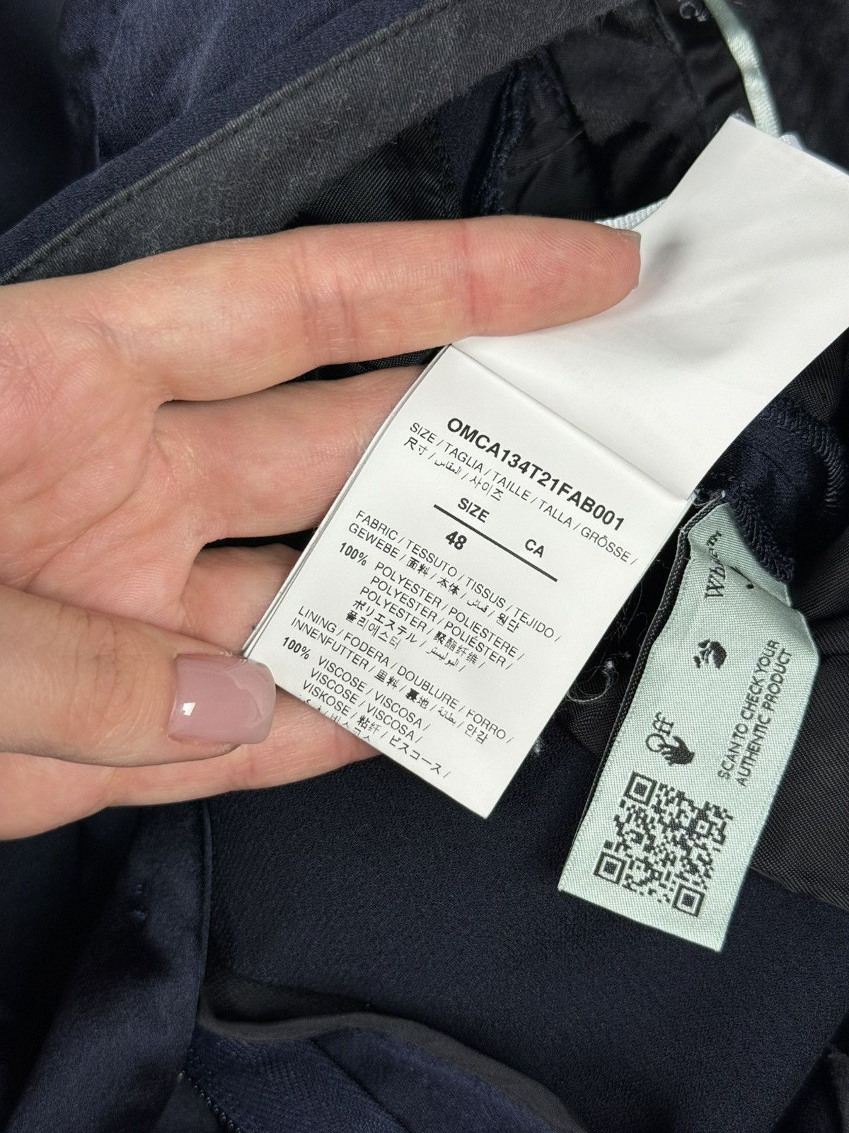 Off-White Off White Men’s Satin Dress Pants “Staff” Logo Trousers Size US 32 / EU 48 - 17 Thumbnail