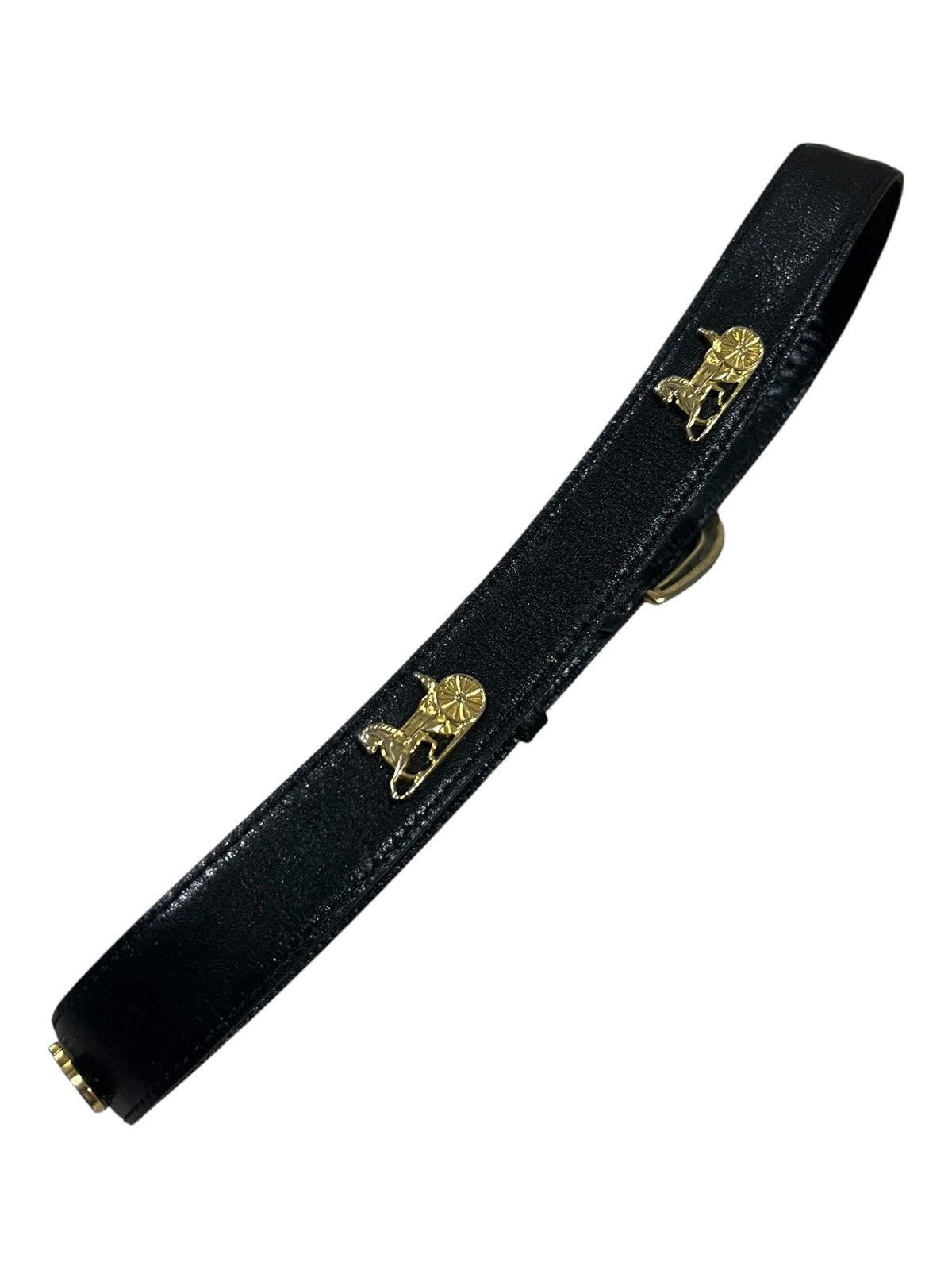 ARCHIVE 1980s Celine Paris Horse Carriage Leather Belt