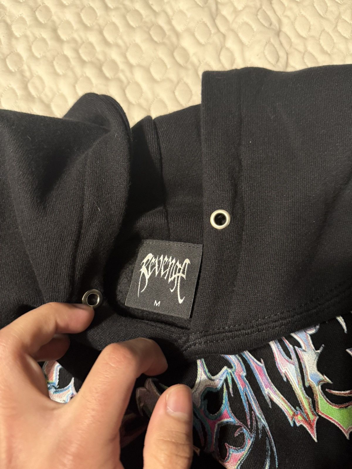 Revenge FUCK VETEMENTS CROPPED HOODIE BLACK Size US M / EU 48-50 / 2 - 14 Thumbnail