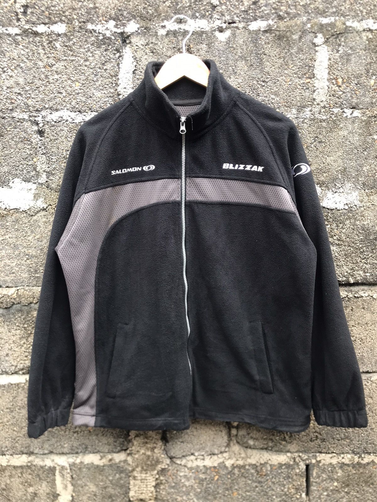 image of Sportwear Salomon Blizzak Bridgestone Fleece Sweater Jacket in Black, Men's (Size Medium)