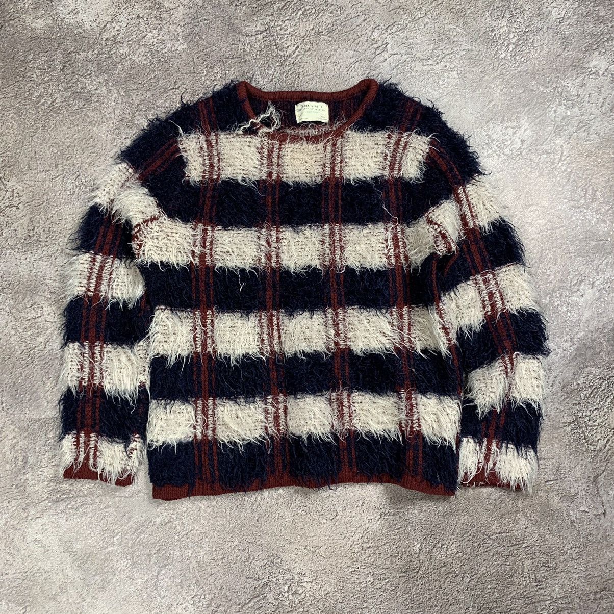 Vintage Vintage Y2K Mohair Striped Knit Sweater Grunge 90s Worn In S Size S / US 4 / IT 40 - 1 Thumbnail
