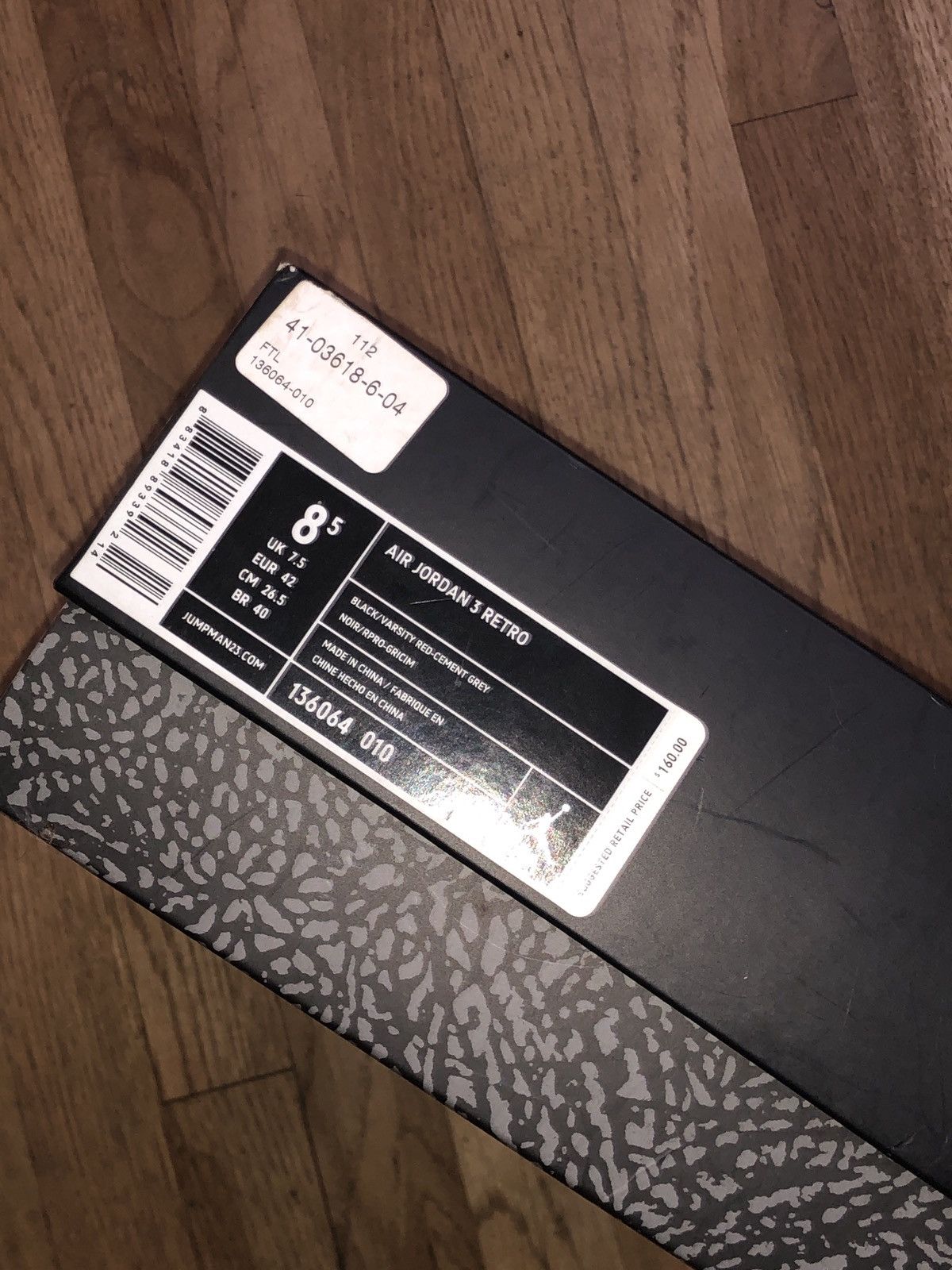 *RARE* JORDAN 3 CEMENT