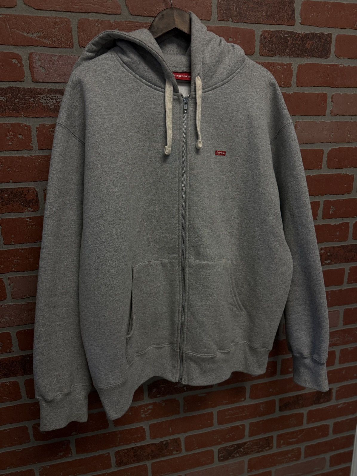 Supreme Supreme Small Box Logo Zip Up Hoodie Gray XL Tried On Size US XL / EU 56 / 4 - 3 Thumbnail