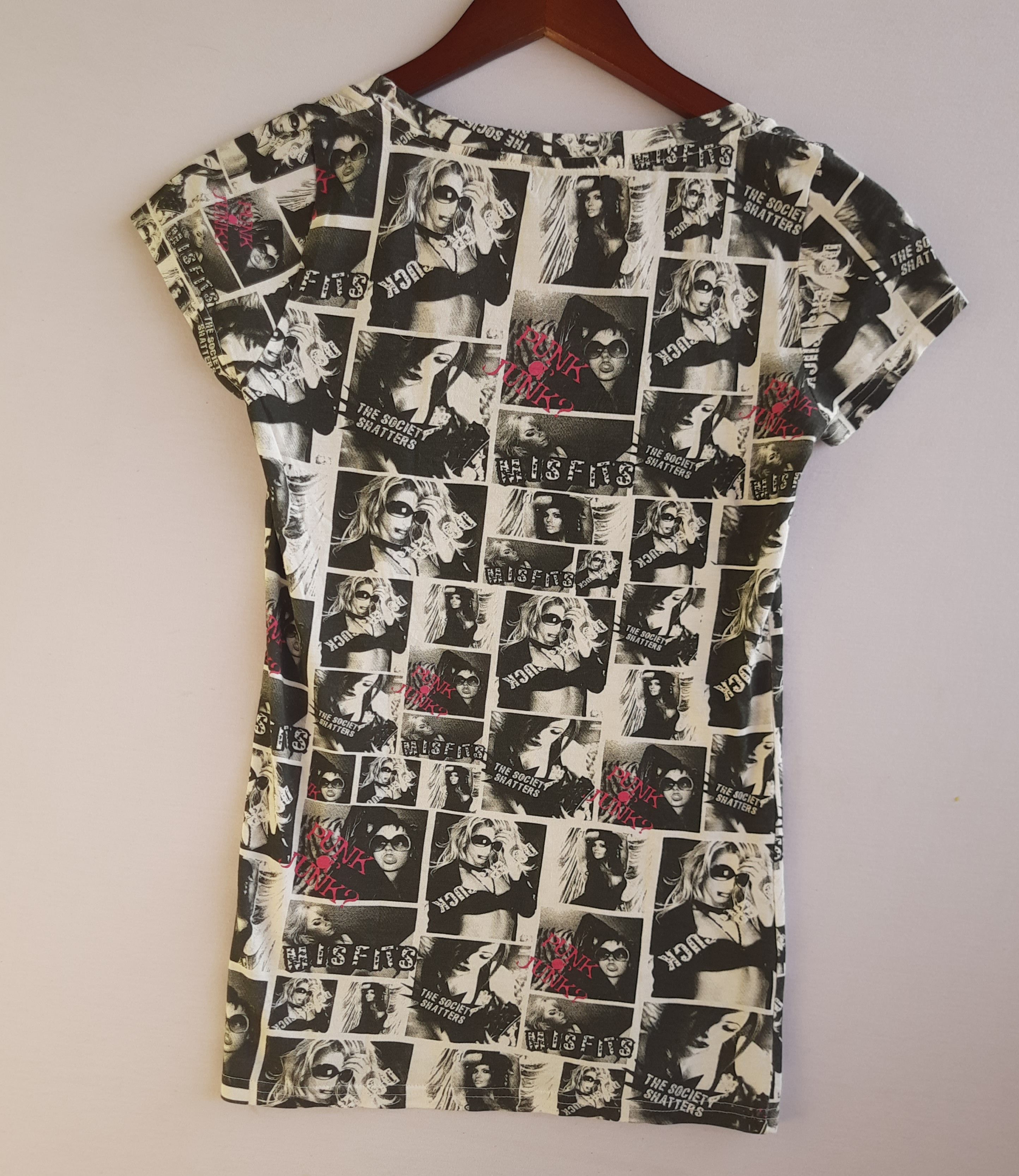 Japanese Brand Y2K Misfits One Way PUNK JUNK AOP T-Shirt Size M / US 6-8 / IT 42-44 - 5 Thumbnail