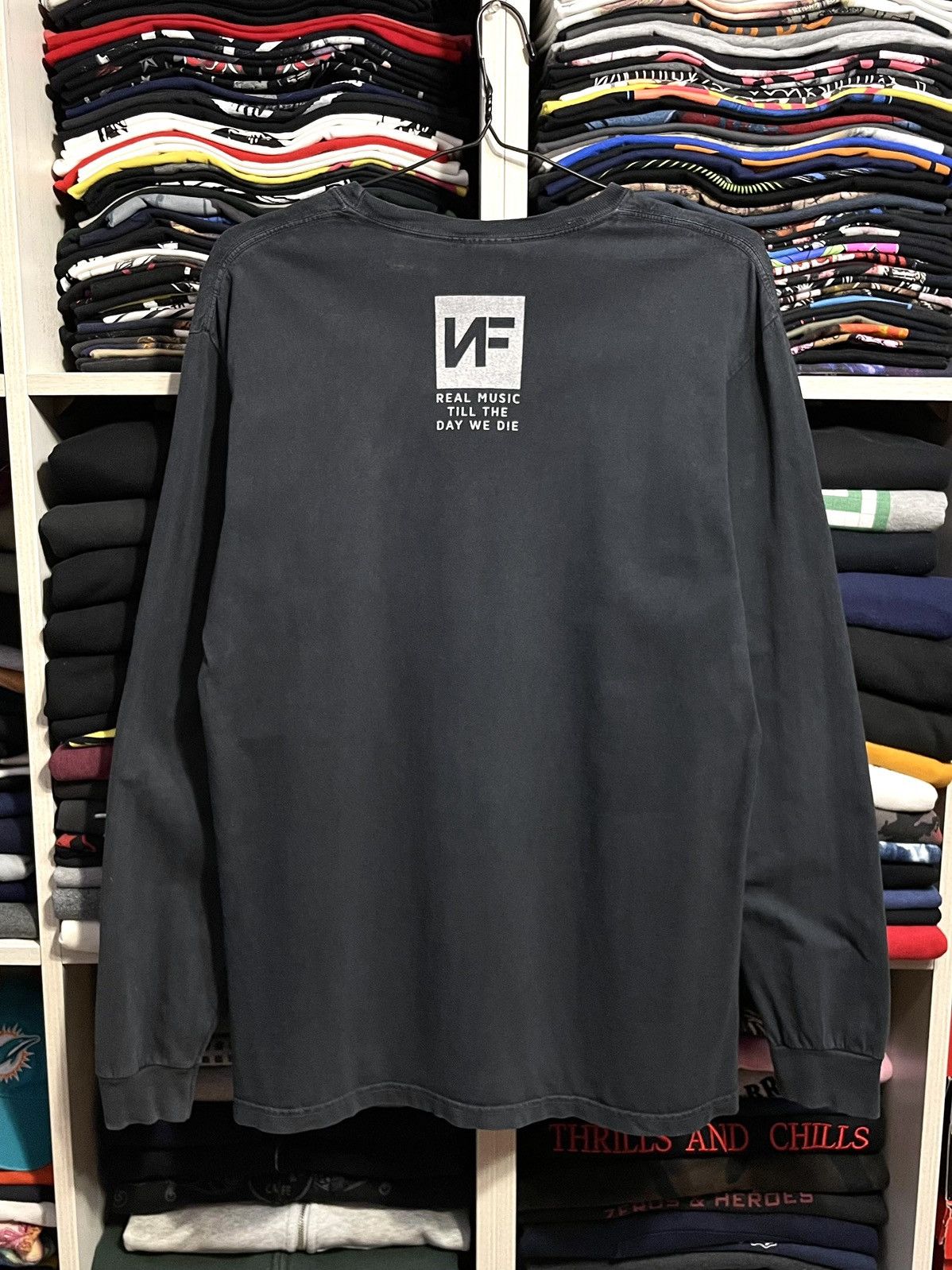 Band Tees NF Real Music Till The Day We Die Faded Long Sleeve T Shirt Size US M / EU 48-50 / 2 - 10 Thumbnail