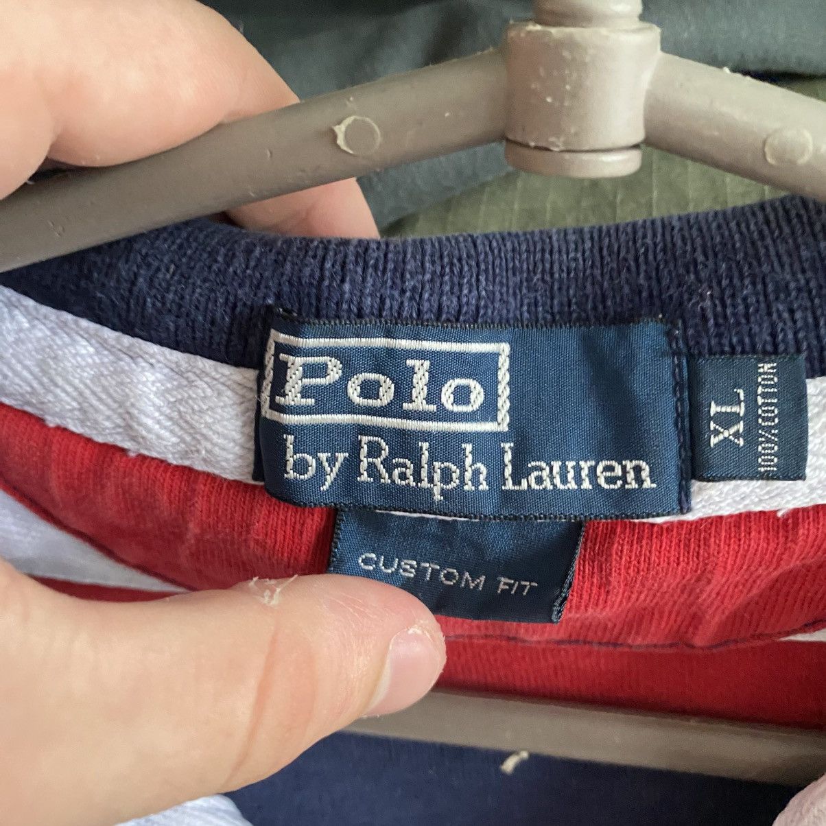 Polo Ralph Lauren Vintage Polo Ralph Lauren small pony multicolour polo Size US XL / EU 56 / 4 - 4 Thumbnail