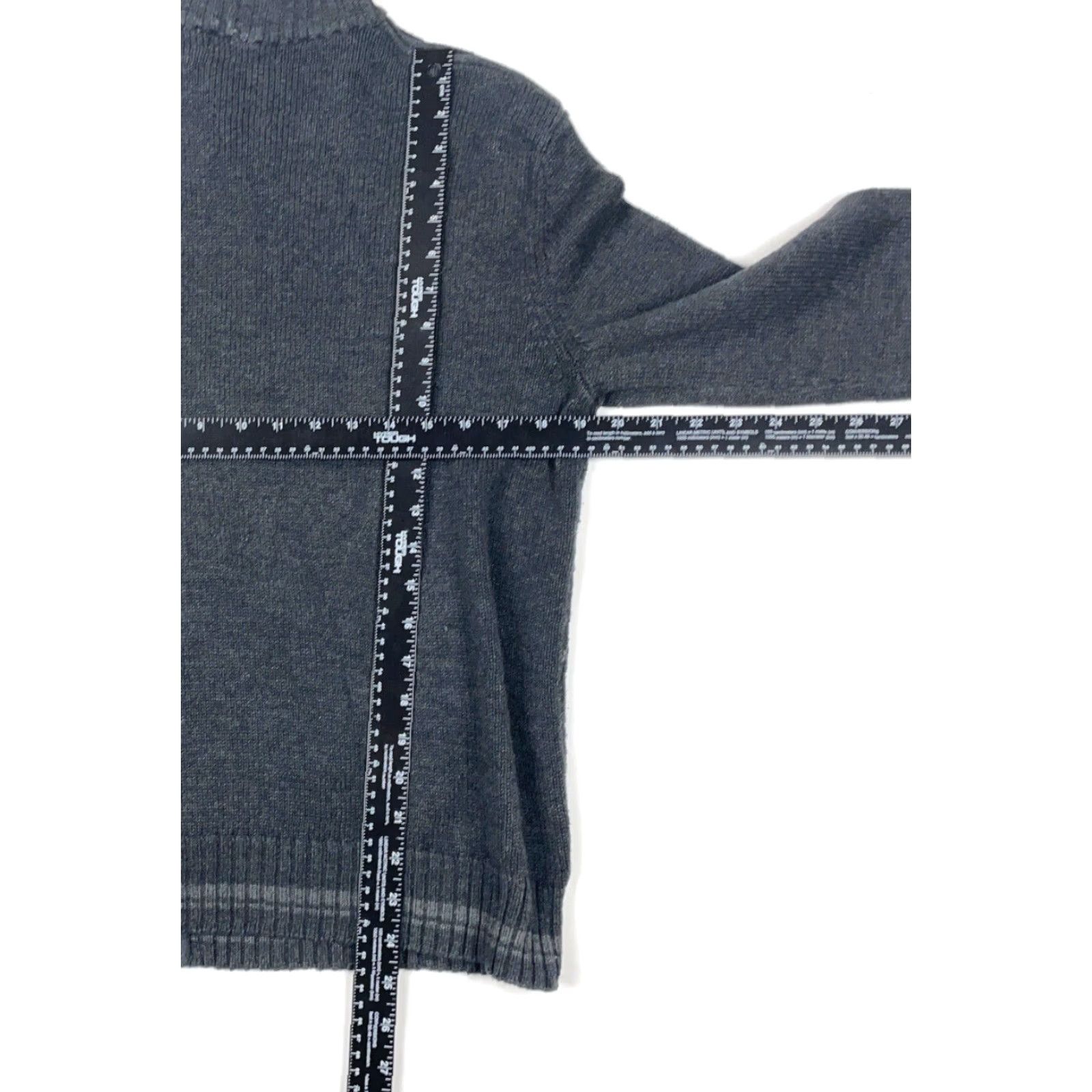 Calvin Klein VINTAGE Calvin Klein Cardigan Shirt Adult Medium Gray Diamond Knit Zip Fleece 90s Mens Size US M / EU 48-50 / 2 - 6 Thumbnail