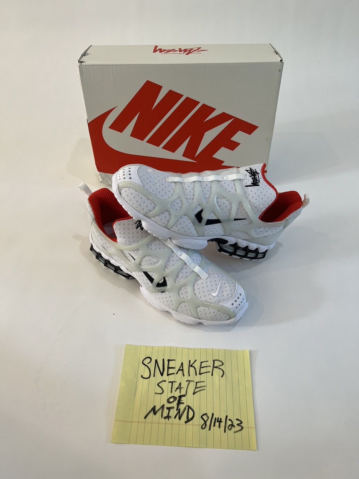 Nike × Stussy NEW Stussy Nike Air Kukini Spiridon Cage 2 White Size 10 Size US 10 / EU 43 - 1 Thumbnail