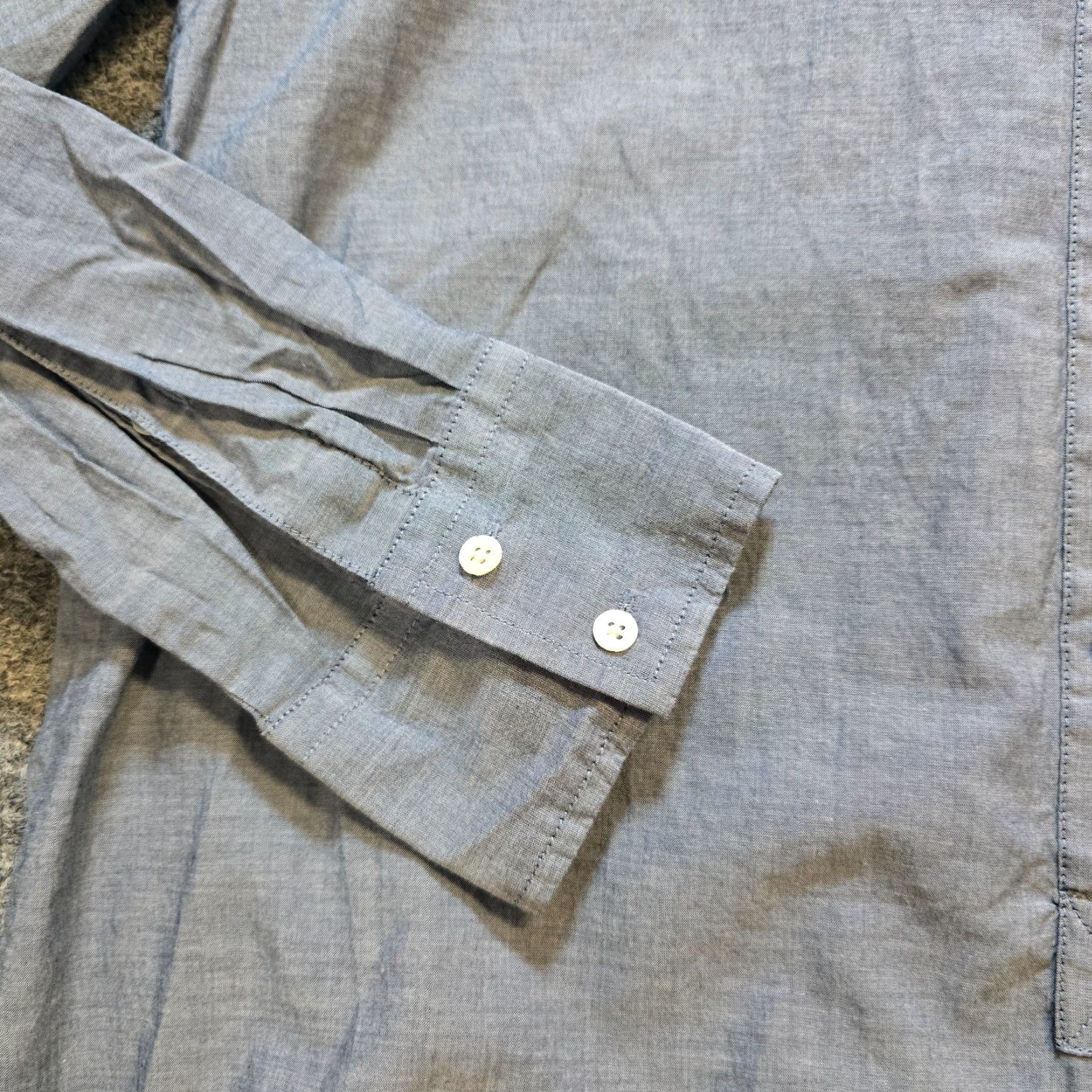 J.Crew J.CREW Blouse Womens M Blue Lightweight Long Sleeve Tunic 1/4 Button Career) Size M / US 6-8 / IT 42-44 - 3 Thumbnail