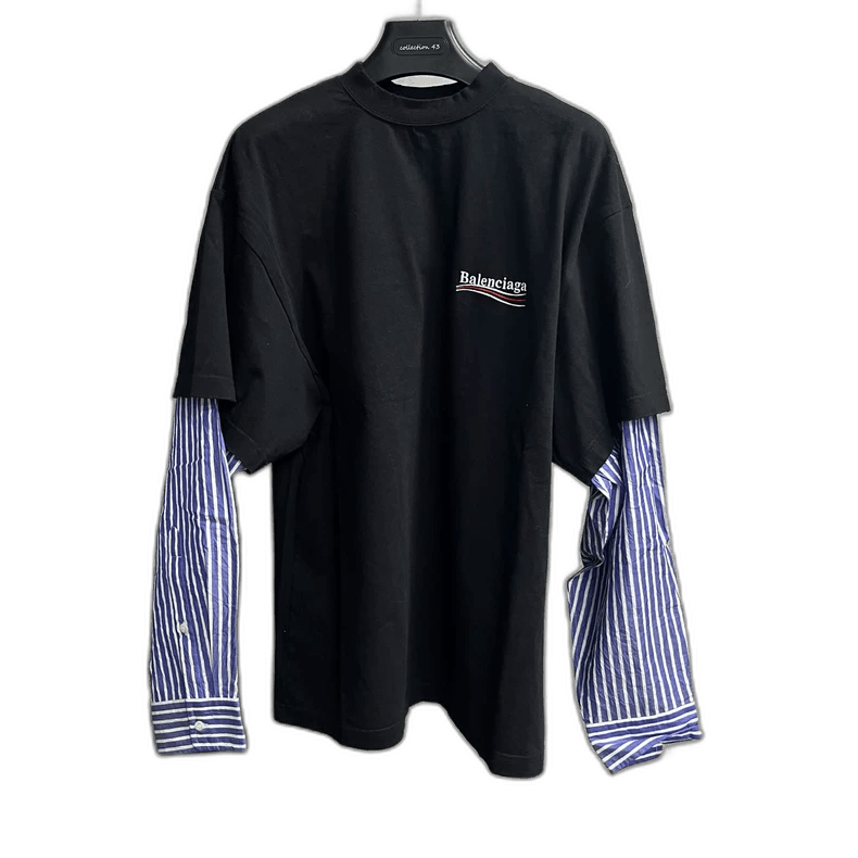 Balenciaga Balenciaga Black Logo Long Sleeve T-Shirt Size US L / EU 52-54 / 3 - 1 Thumbnail