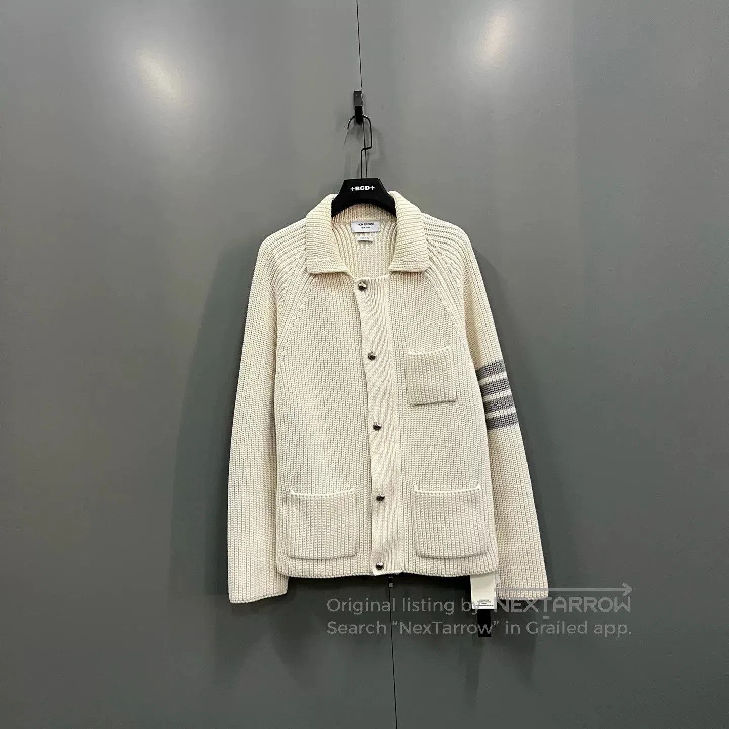 Thom Browne thom browne beige knitted outerwear jacket. Size US M / EU 48-50 / 2 - 1 Thumbnail