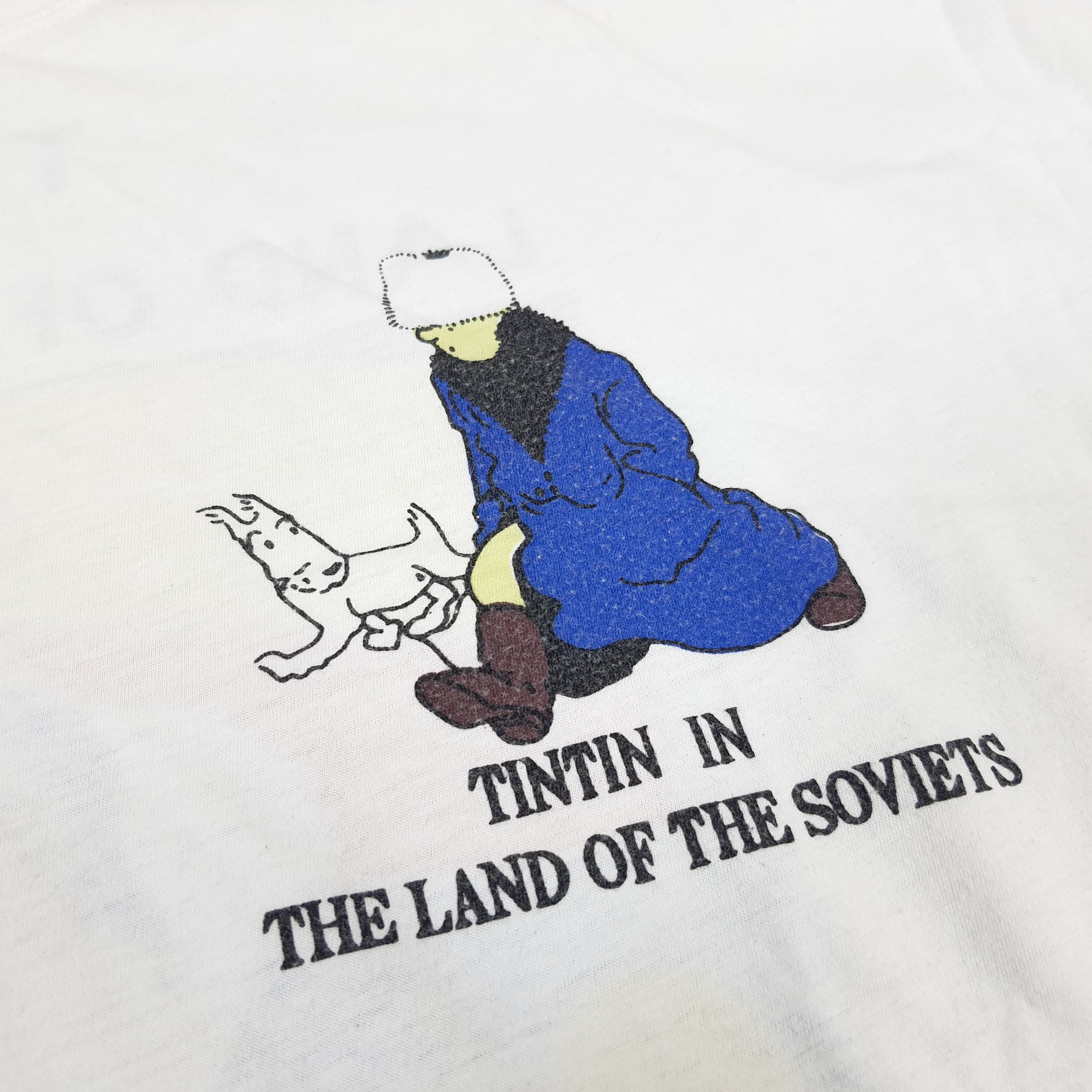 Vintage Vintage Adventure of TIntin The Land of the Soviets T-shirt Size US L / EU 52-54 / 3 - 4 Thumbnail
