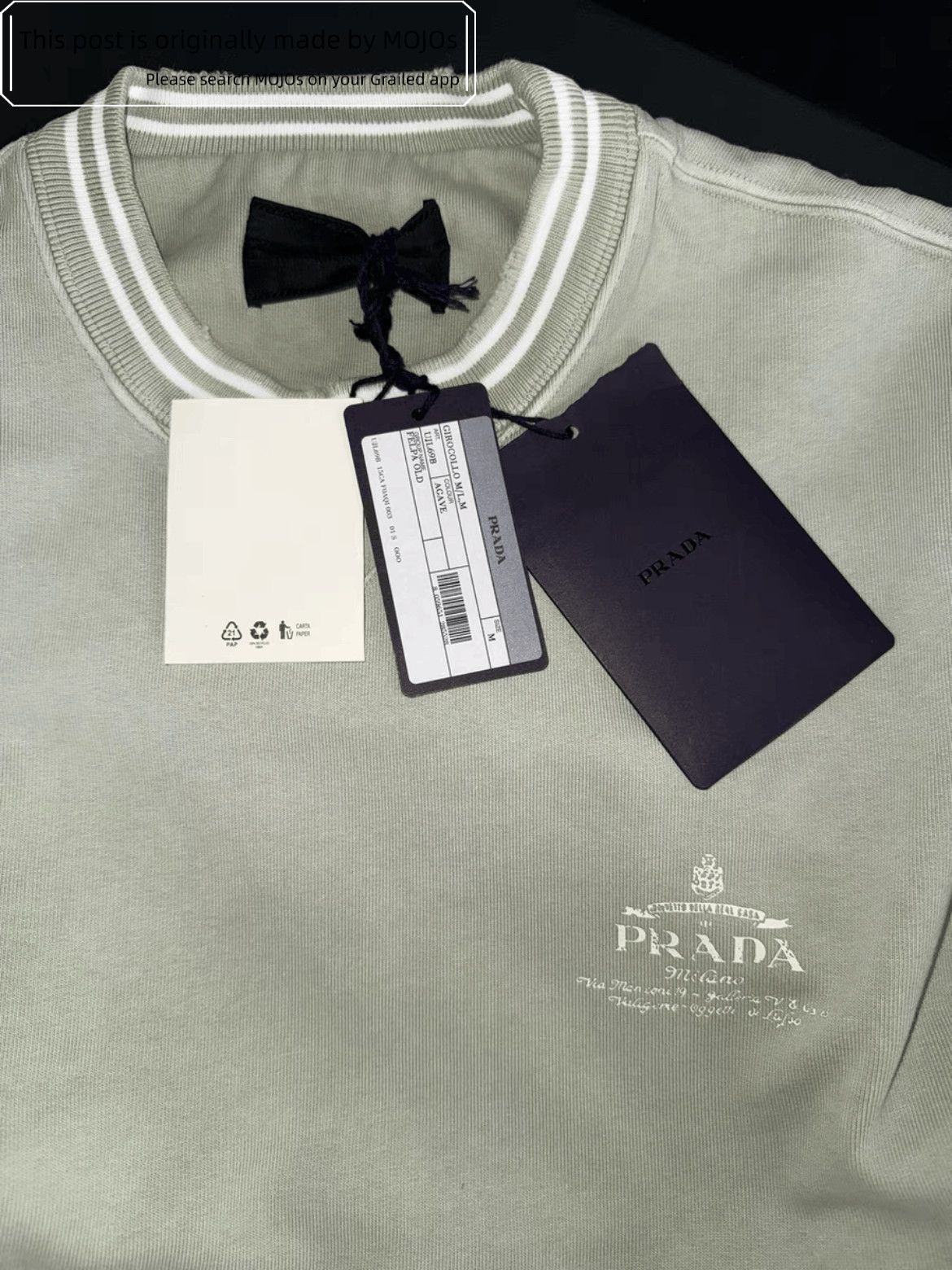 Prada Prada 24AW Distressed Logo Sweatshirt Size US M / EU 48-50 / 2 - 2 Thumbnail