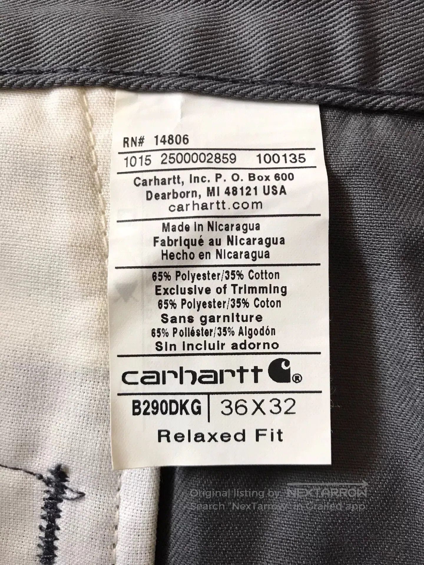 Carhartt Carhartt B290 W36L32 Work Pants. Size US 36 / EU 52 - 9 Thumbnail