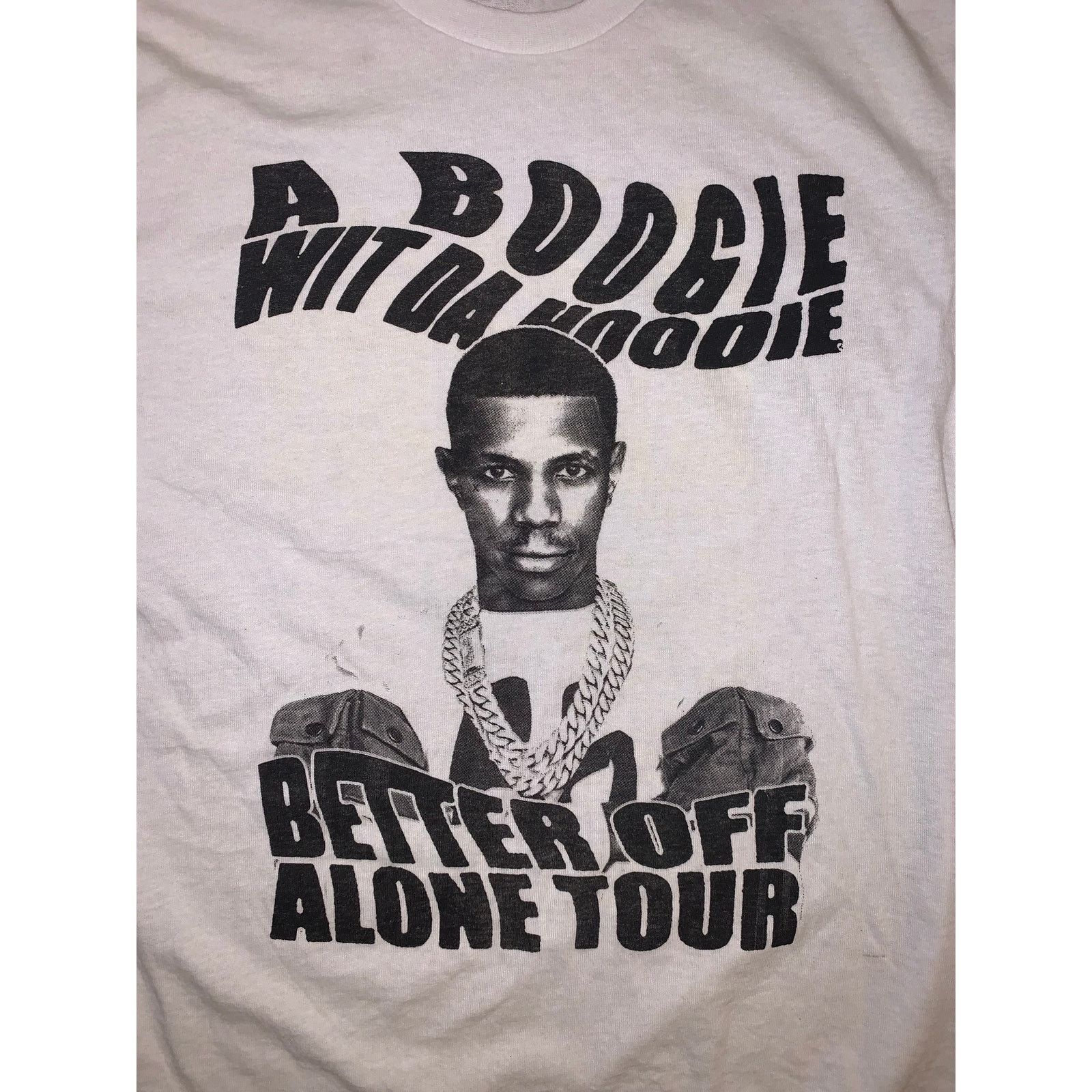 Band Tees A Boogie Wit Da Hoodie Tour T Shirt Better Off Alone White M Size US M / EU 48-50 / 2 - 1 Thumbnail