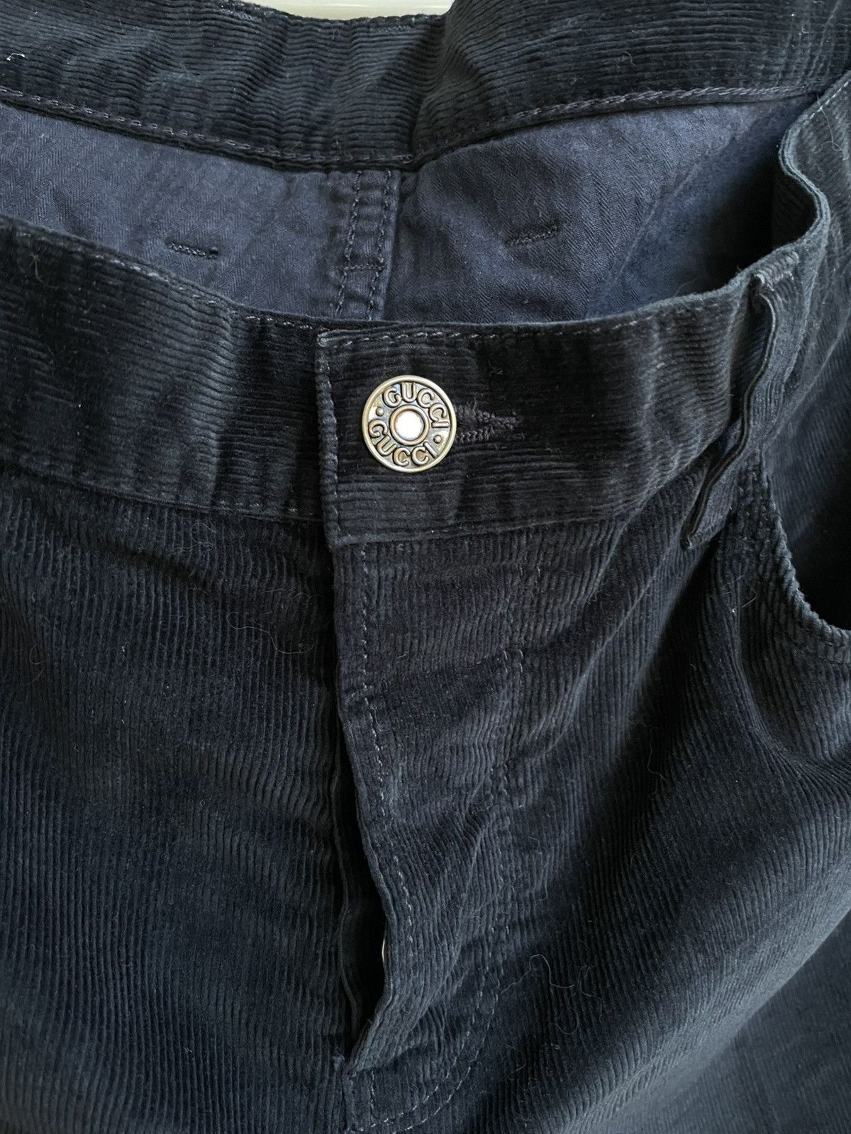 Gucci Gucci Vintage Velvet Black / Dark Blue Pants Jeans Size US 36 / EU 52 - 7 Thumbnail