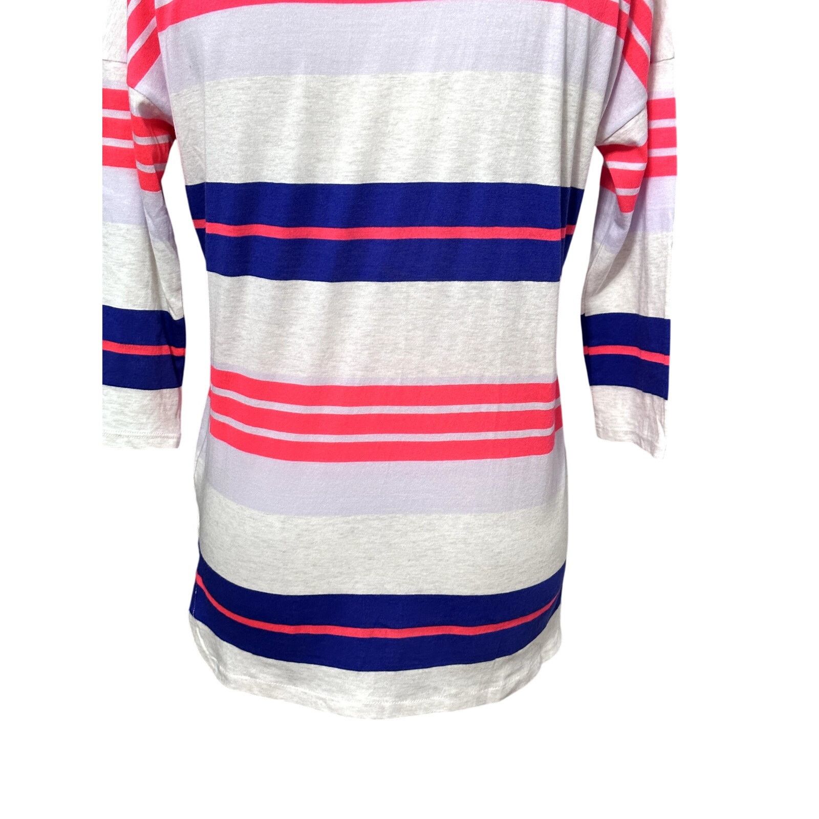 Gap Gap T-Shirt Stripe 3/4 Sleeves Round Hem Multicolor PXS Size XS / US 0-2 / IT 36-38 - 6 Thumbnail