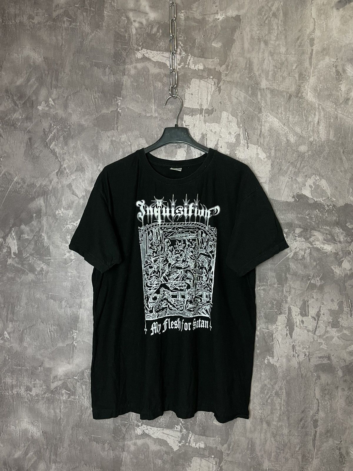 Band Tees × Vintage Inquisition 666 Goat Vintage Trash Metal Band T-Shirt Size US L / EU 52-54 / 3 - 1 Thumbnail