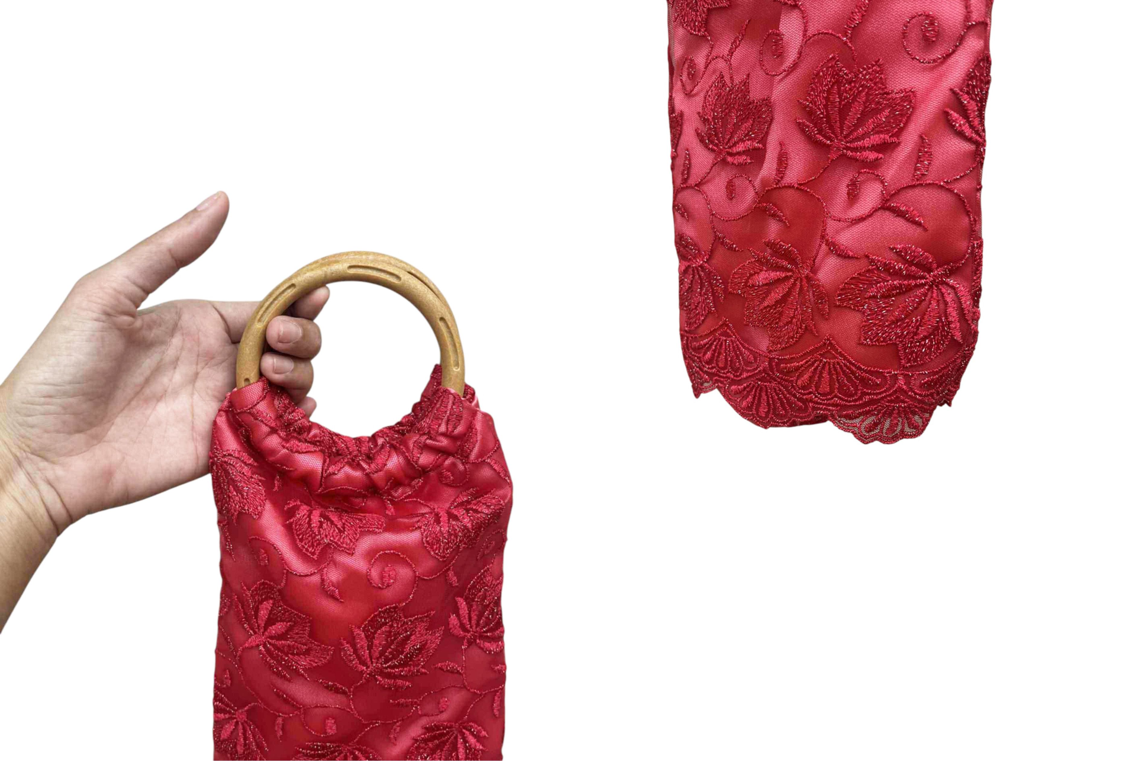Vintage Japanese Vintage Handmade Bottle Holder Bag, Wine bag Size ONE SIZE - 3 Thumbnail