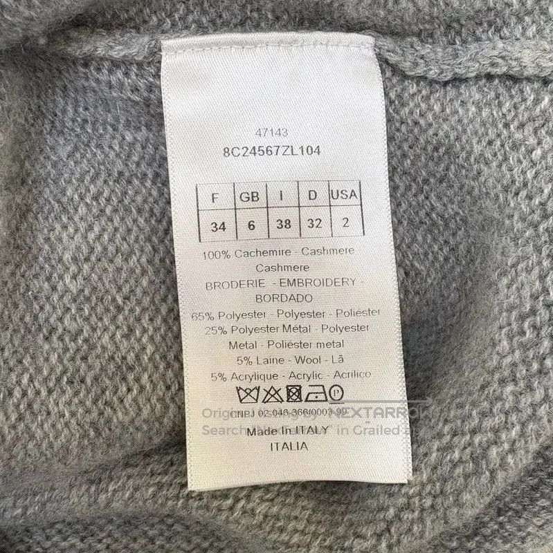 Dior Dior Gray Cashmere Long Sleeve Sweater . Size S / US 4 / IT 40 - 7 Thumbnail