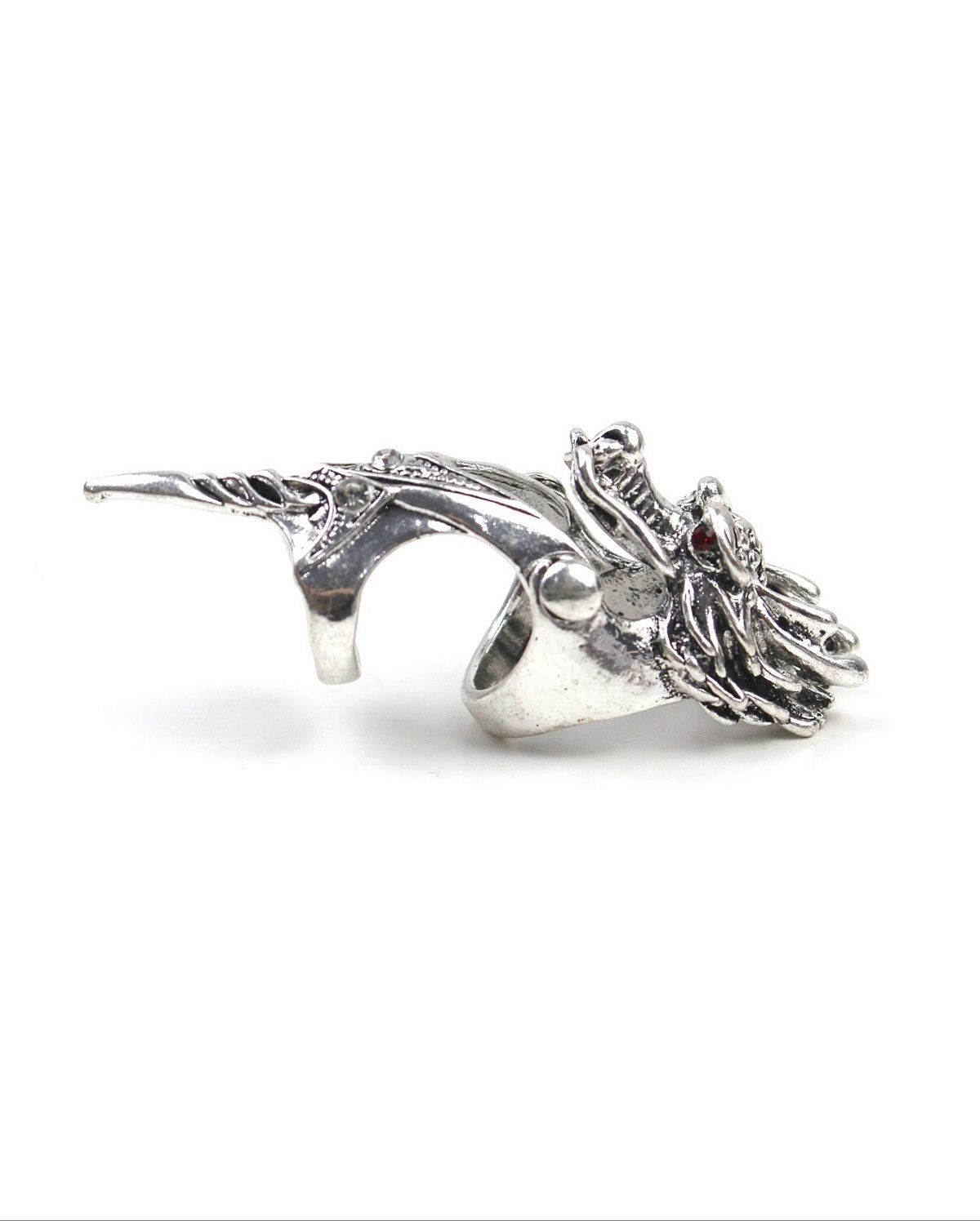 Vintage 2000S JAPANESE MADE BLOOD EYE DRAGON FINGER ARMOR RING Size ONE SIZE - 7 Thumbnail