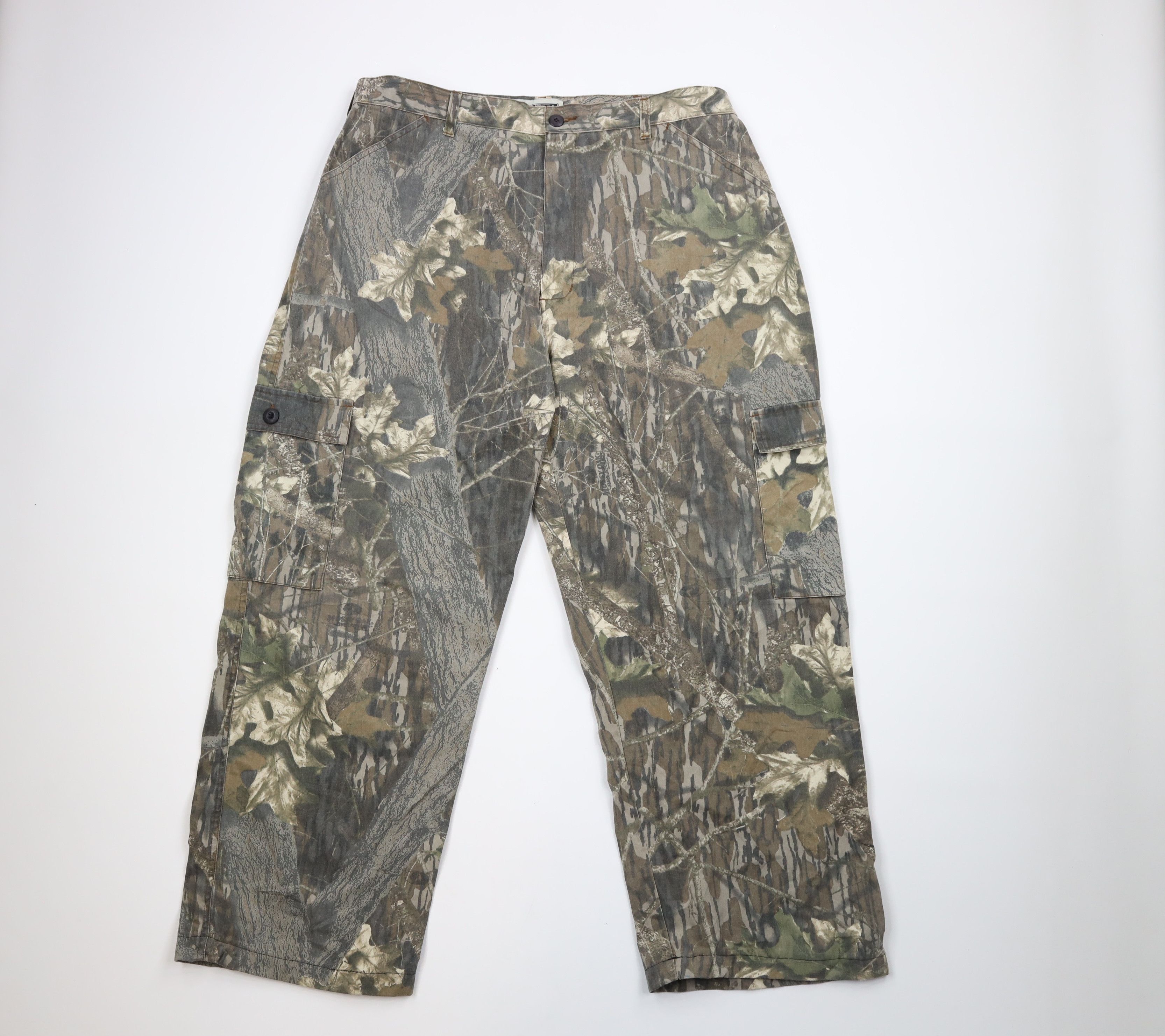 image of Vintage 90's Jerzees Oak Camouflage Wide Leg Cargo Pants, Men's (Size 38)