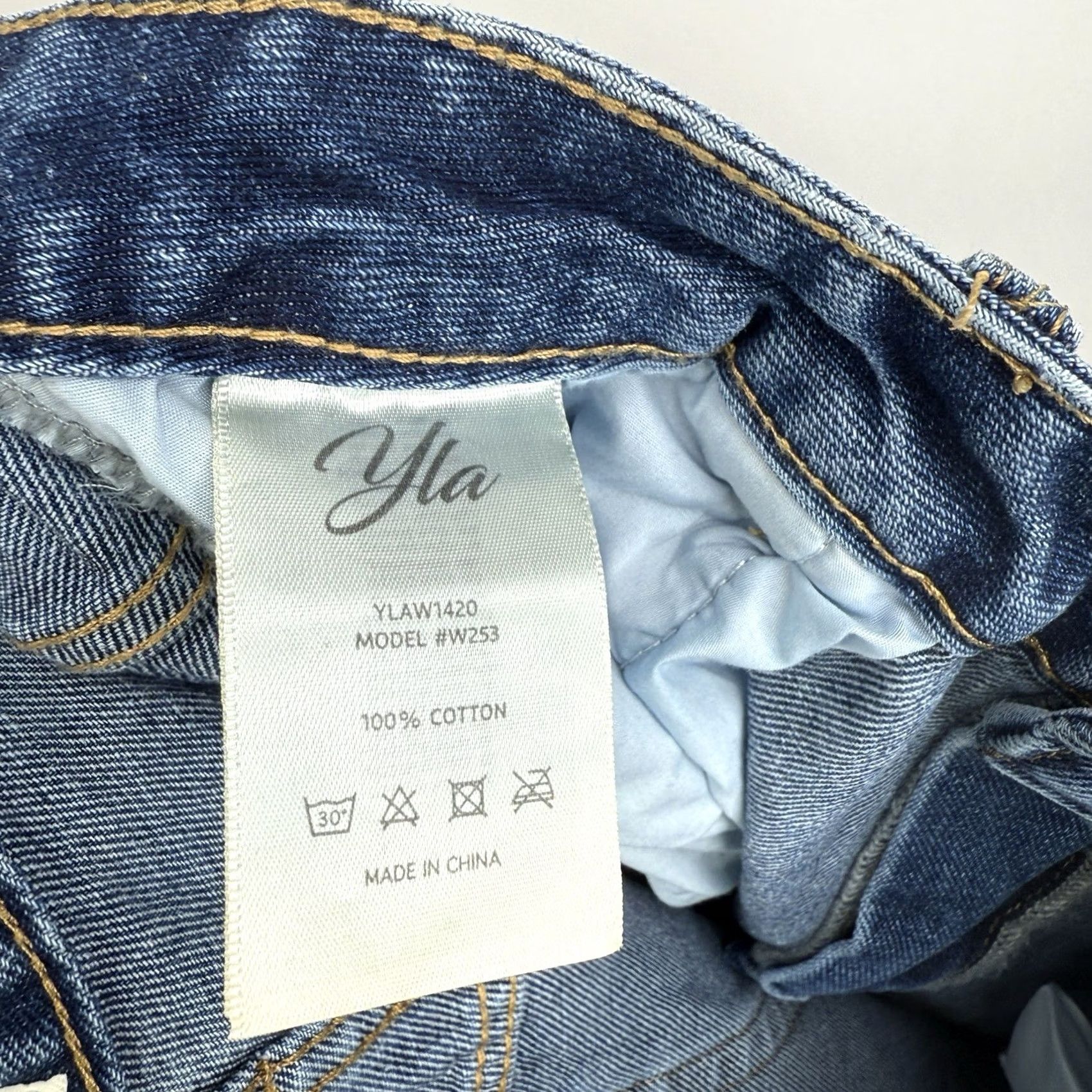 YoungLA VINTAGE Youngla Carryall Jeans Womens Medium Jeans Blue Denim Cargo Pocket Wide-Leg 28in 32in 13in Rise Girls Womens Size 32" / US 10 / IT 46 - 4 Thumbnail