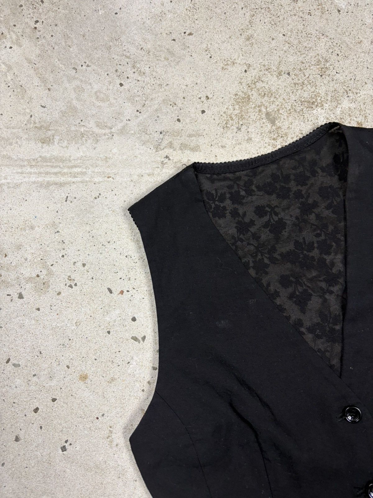 Dolce & Gabbana 2000s Dolce & Gabbana Black Viscose Lace Vest Sheer Size M / US 6-8 / IT 42-44 - 5 Thumbnail