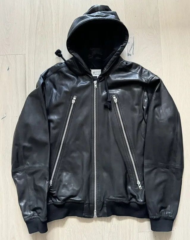 Maison Margiela AW2014 Maison Margiela 5-Zip Biker Black Leather