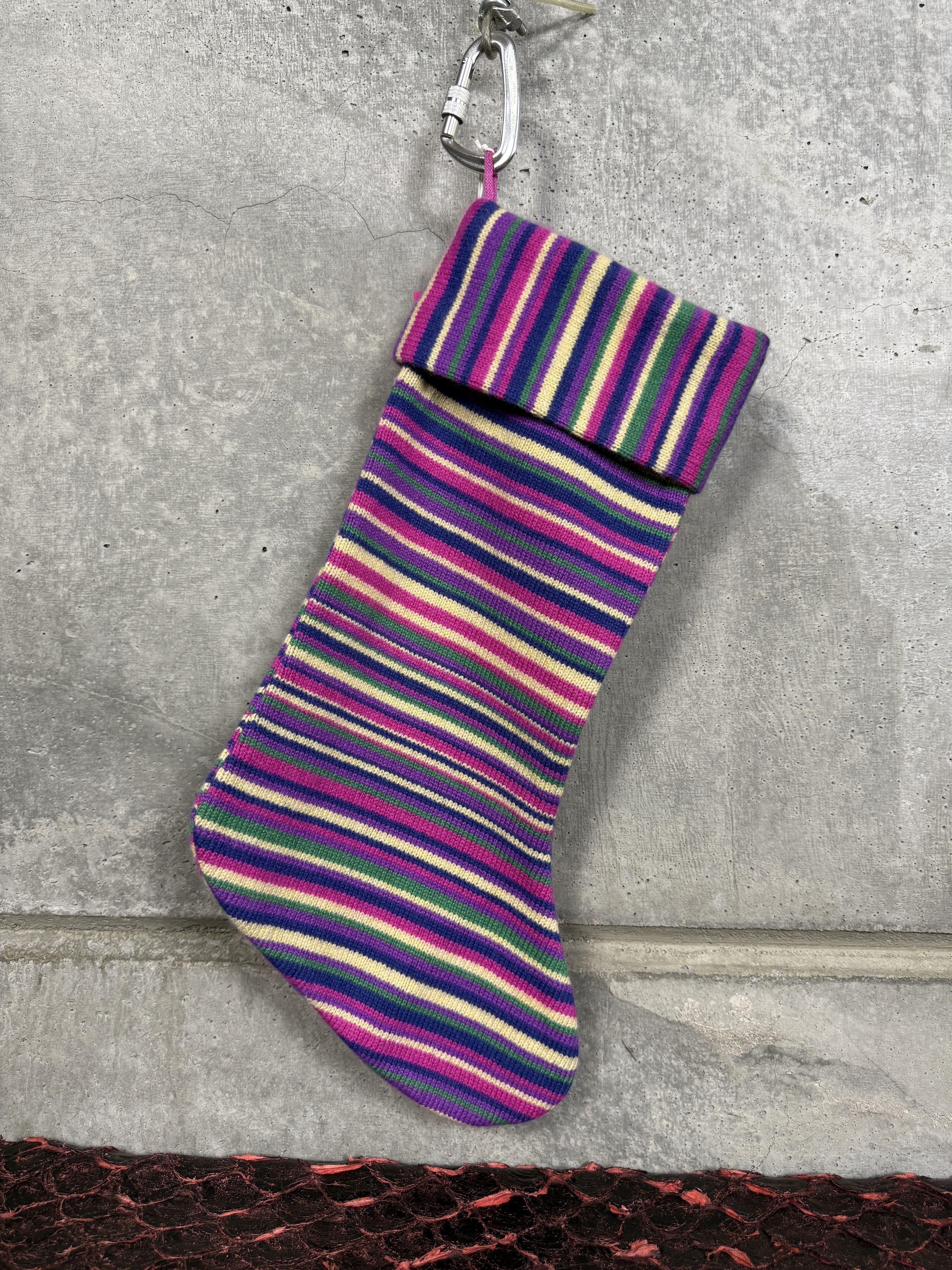 The Elder Statesman $495 The Elder Statesman Stripe Cashmere Holiday Stocking Size ONE SIZE - 3 Thumbnail