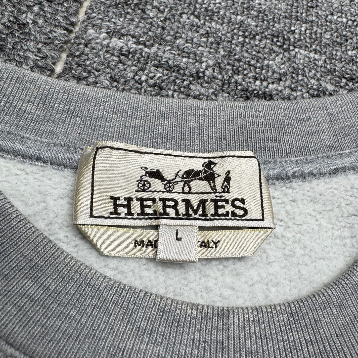 Hermes Hermes Equestrian Leather Trim Sweatshirt L Size US L / EU 52-54 / 3 - 2 Thumbnail