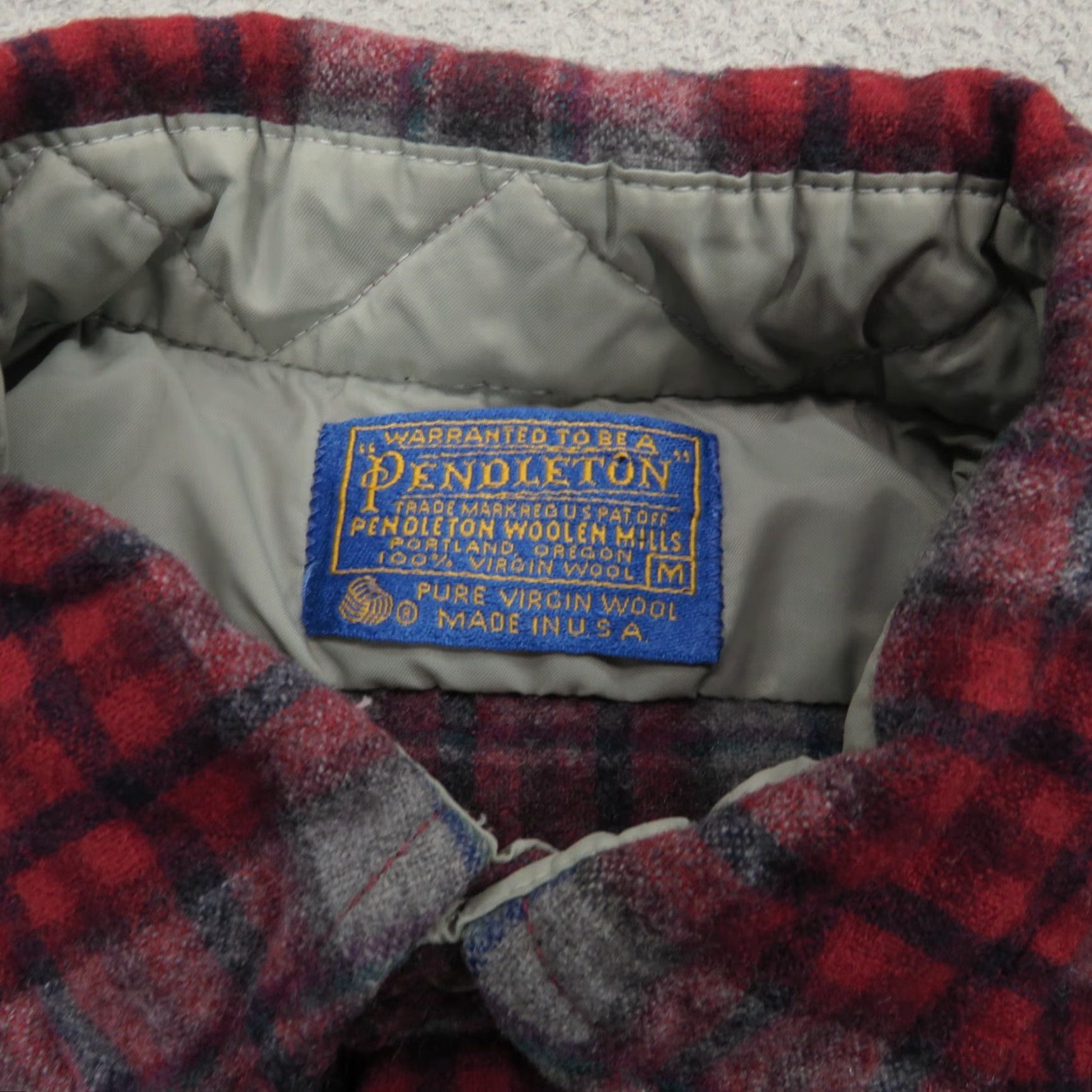 Pendleton VINTAGE Pendleton Shirt Men M Red Grey Shadow Plaid Virgin Wool 80s Made in USA Shirt Mens Vintage Pendleton Wool Shirt Red Grey Plaid 80s USA Size US M / EU 48-50 / 2 - 5 Thumbnail