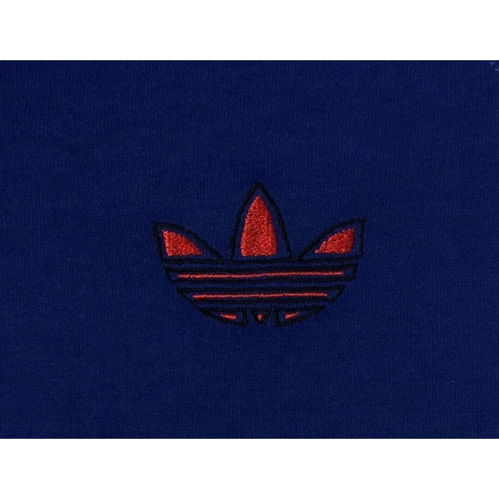 Adidas adidas Hoodie XL Blue Trefoil Vintage 90s 80s USA Grunge Sport Fashion Mens Sweatshirt Size US XL / EU 56 / 4 - 2 Thumbnail